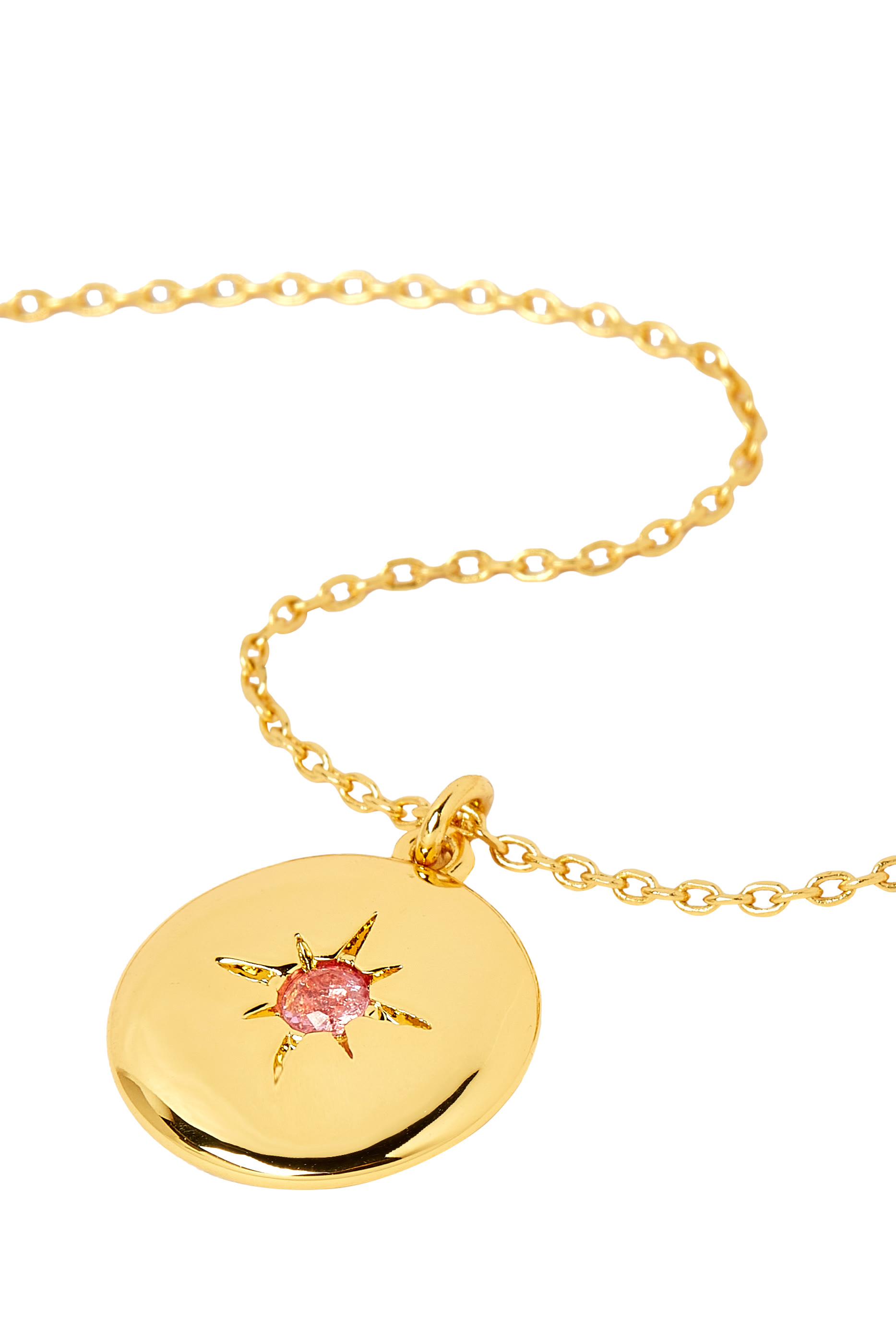 The Color Spark Collection Pink Peace Medallion Necklace