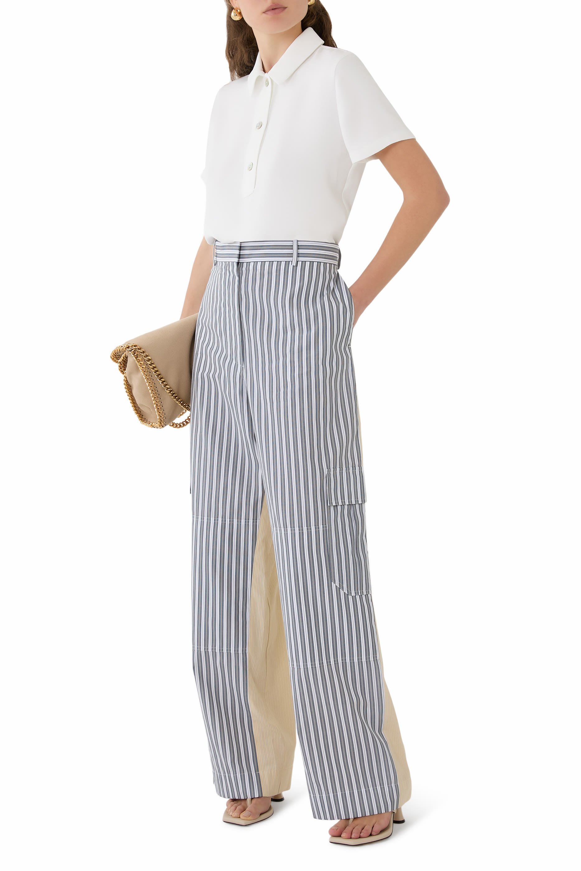 Cr&ecirc;pe Polo Shirt