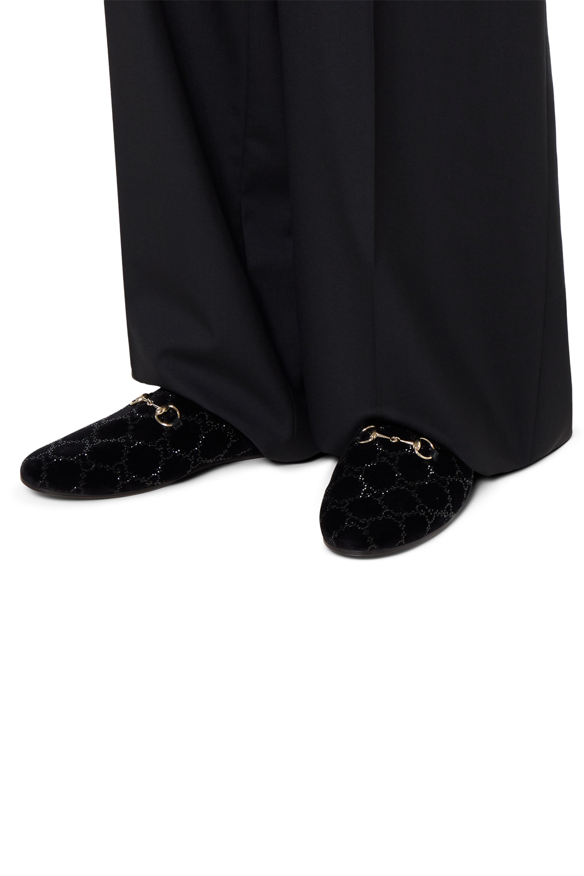 Horsebit GG Crystal Mules