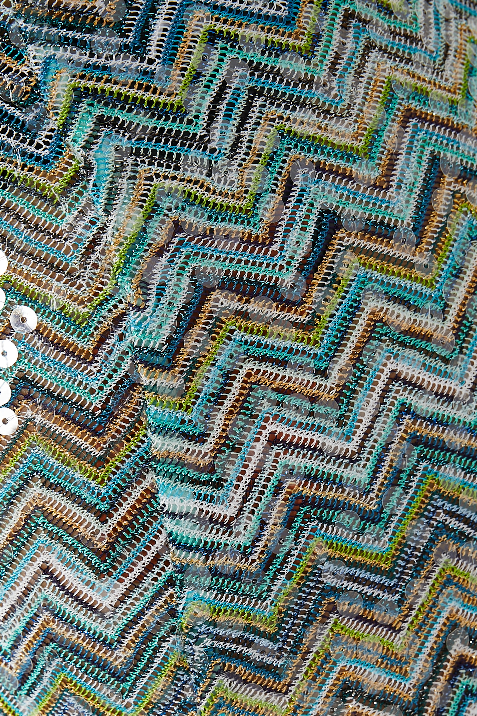 Exclusive Mare Chevron Raschel Sequinned Flared Pants