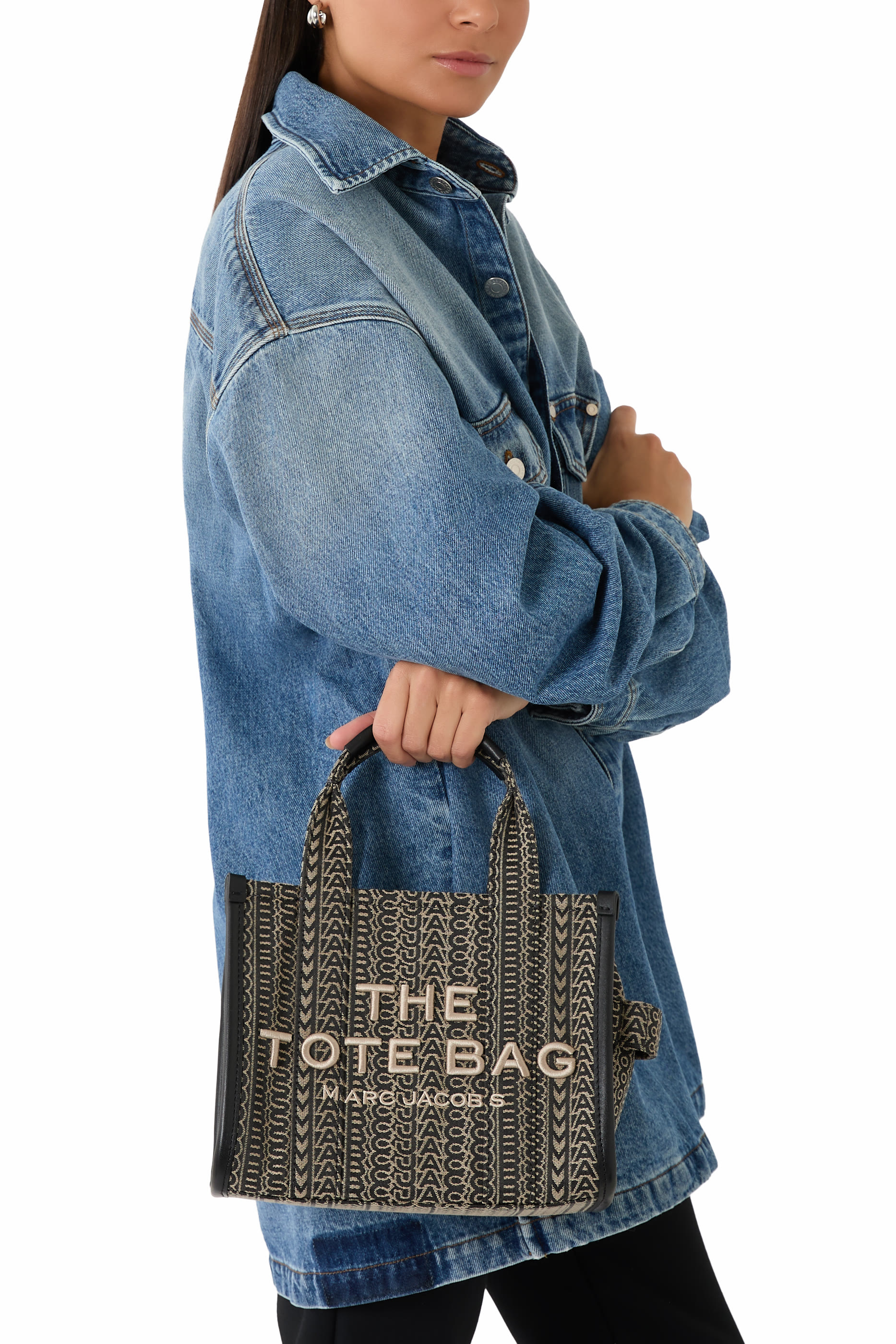 Monogram Jacquard Small Tote Bag