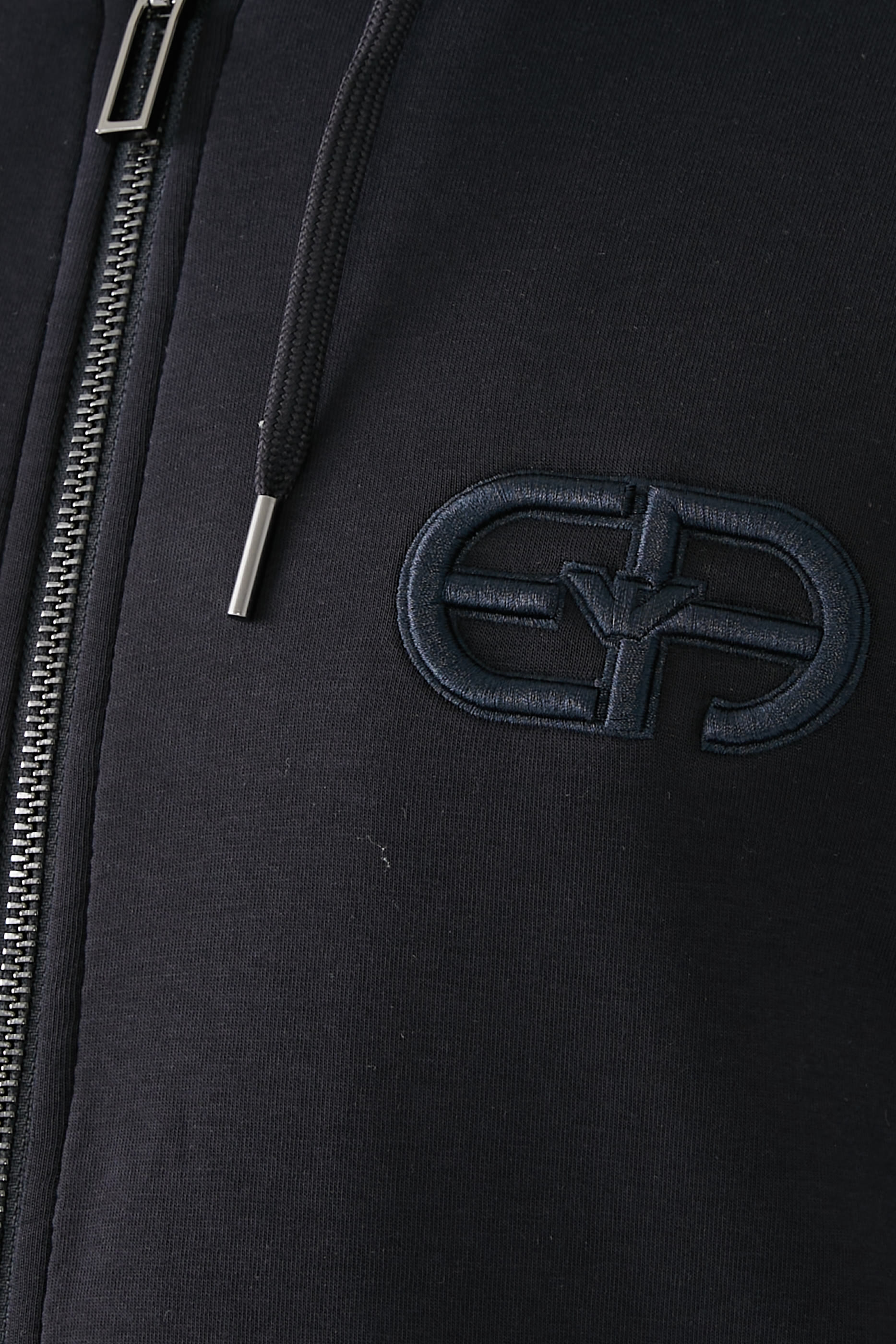 Double-Jersey Zip-Up Hooded Sweatshirt