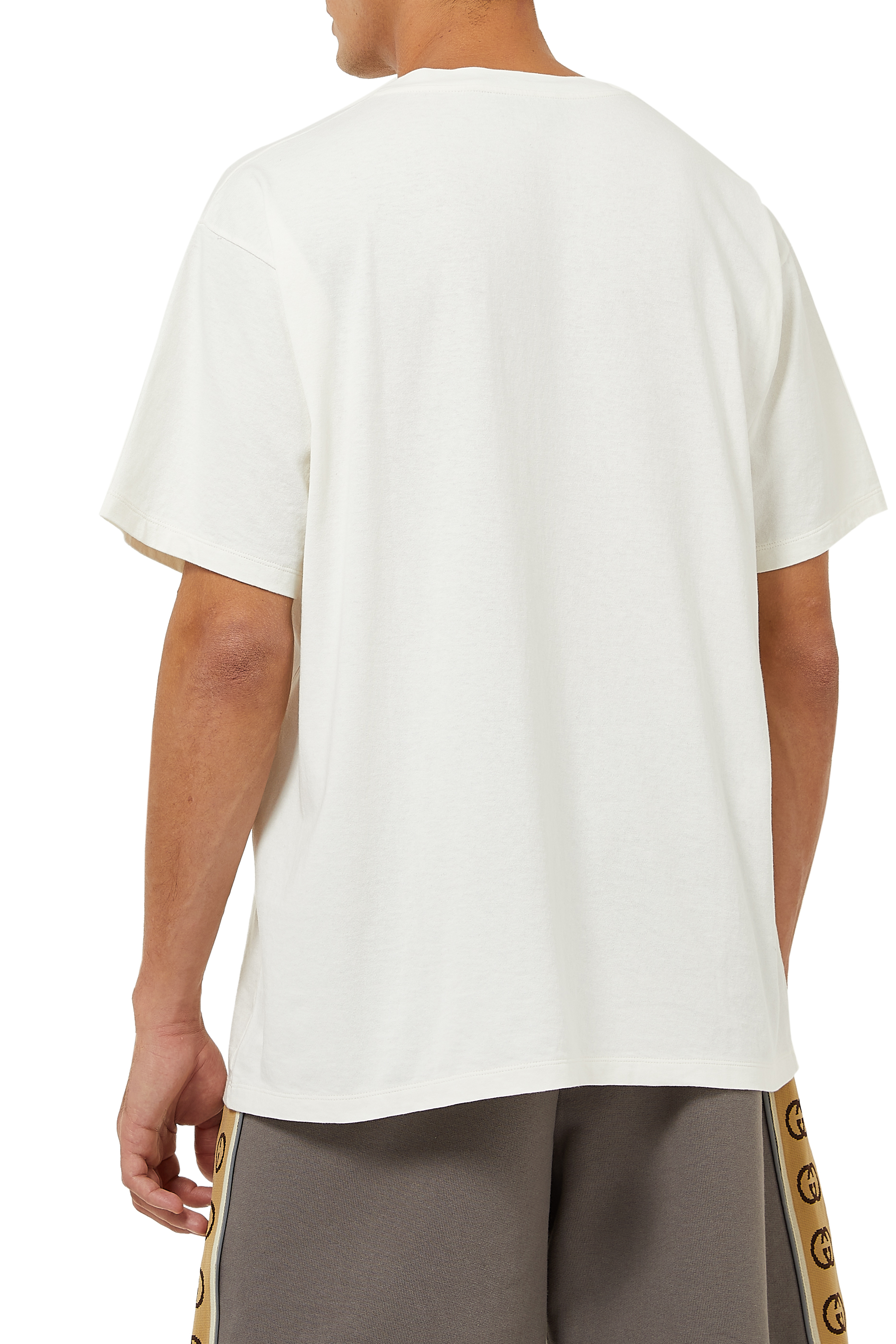 Interlocking G Stripe Print T-shirt