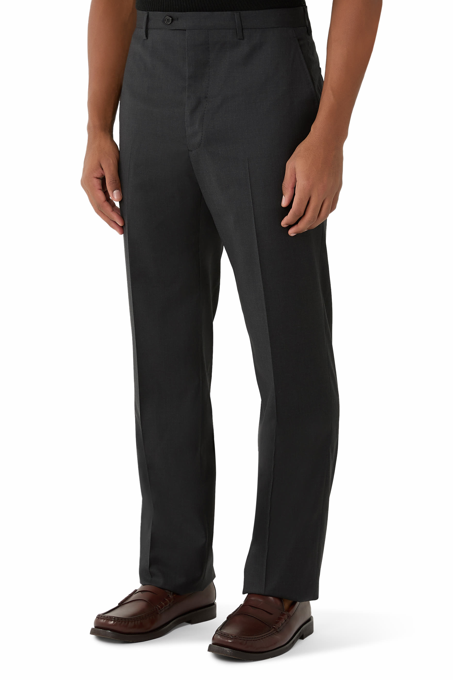 Straight-Leg Tailored Trousers