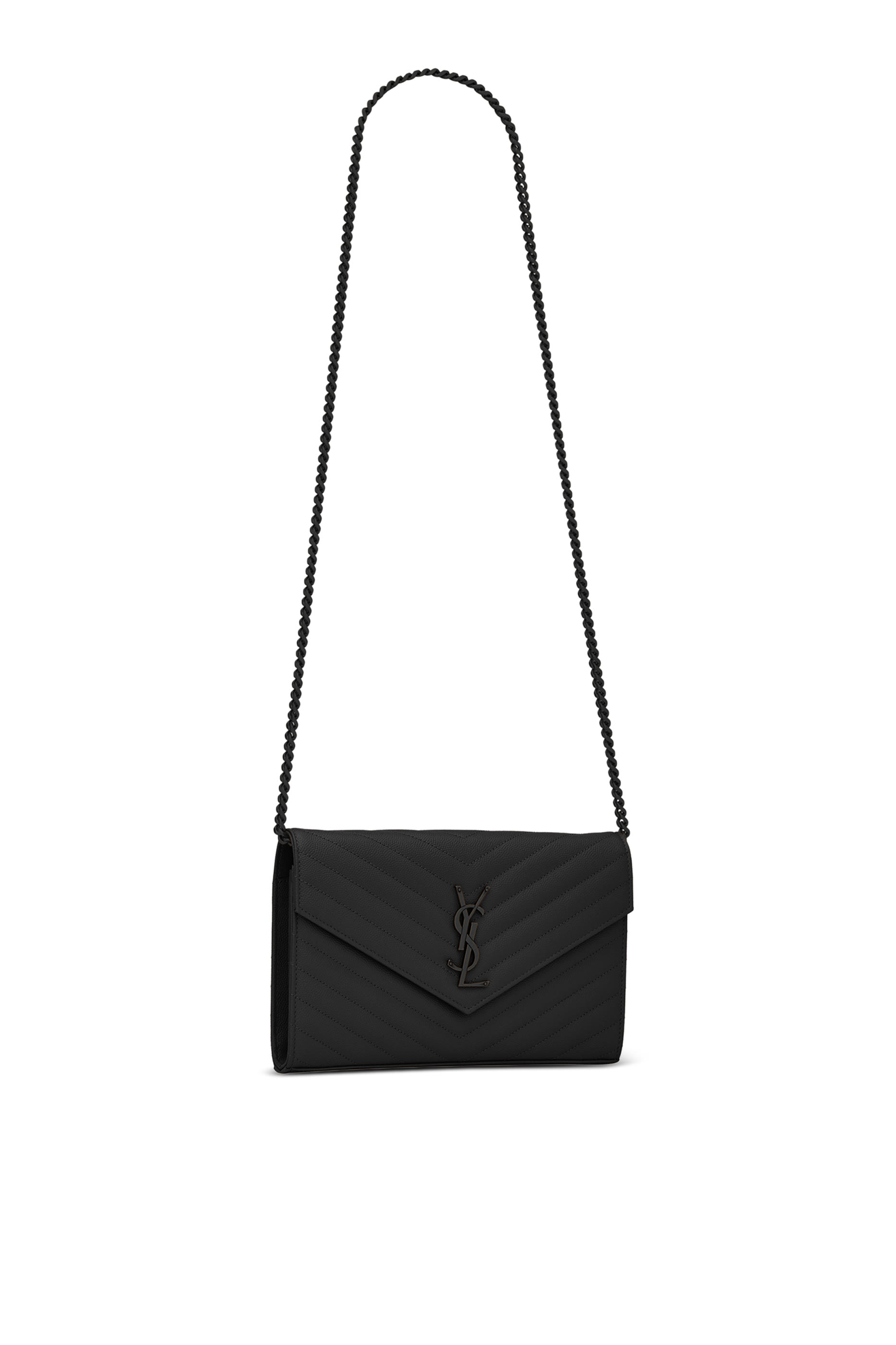  Classic Cassandre Chain Wallet in Grain De Poudre Leather