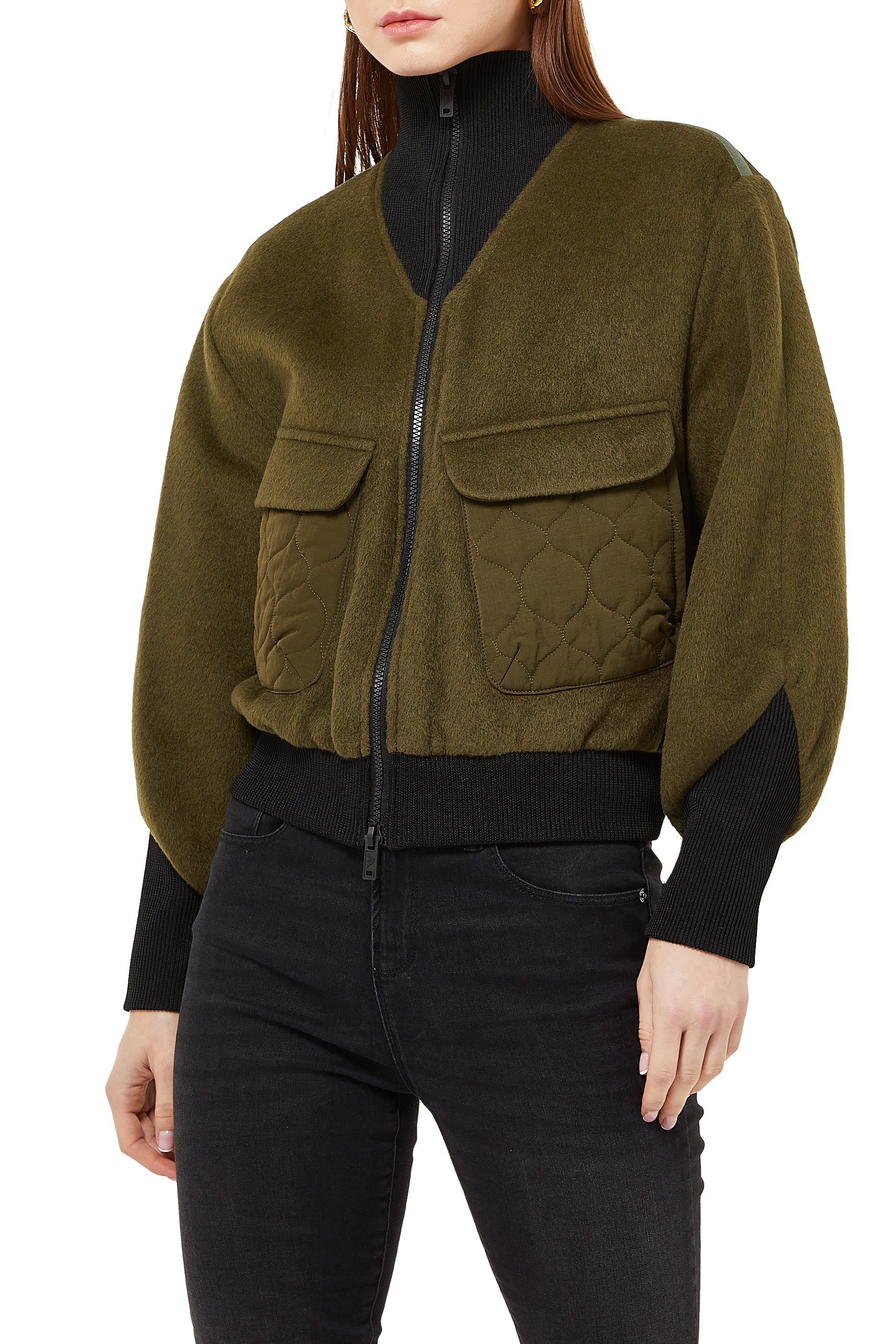 Quilted Bomber Jacket