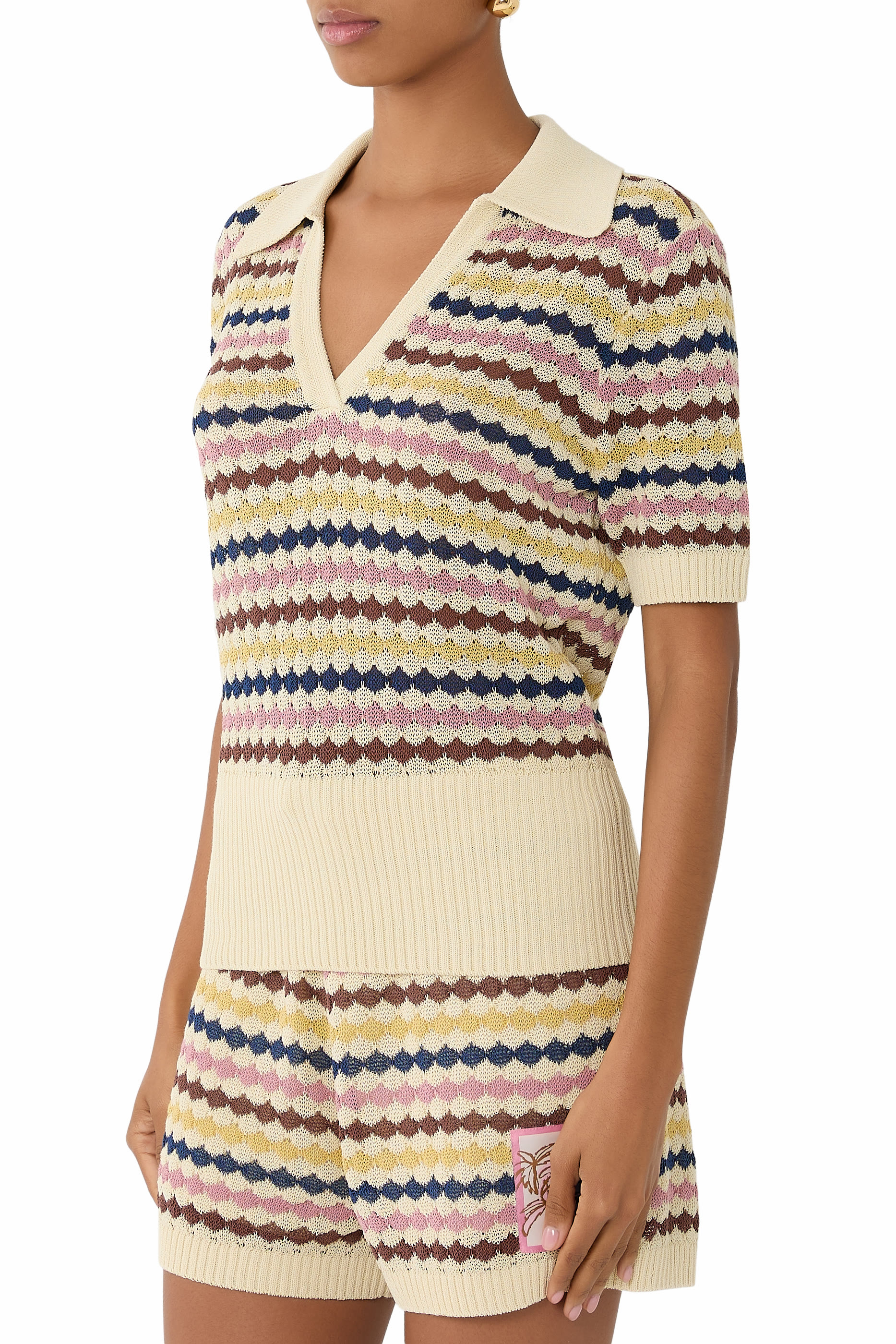 Awaken Scallop Knit Polo