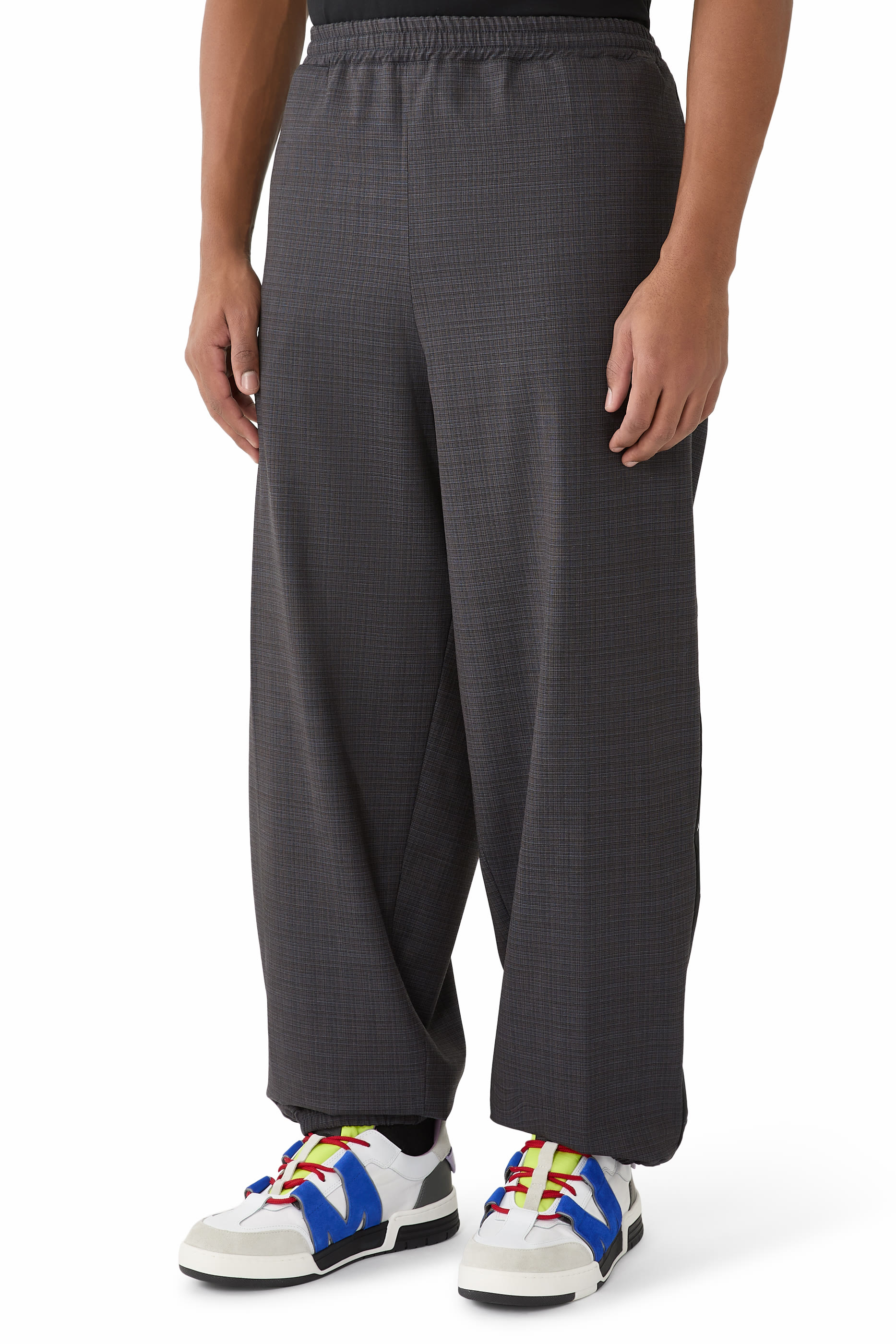 Stretch Wool Blend Trousers 