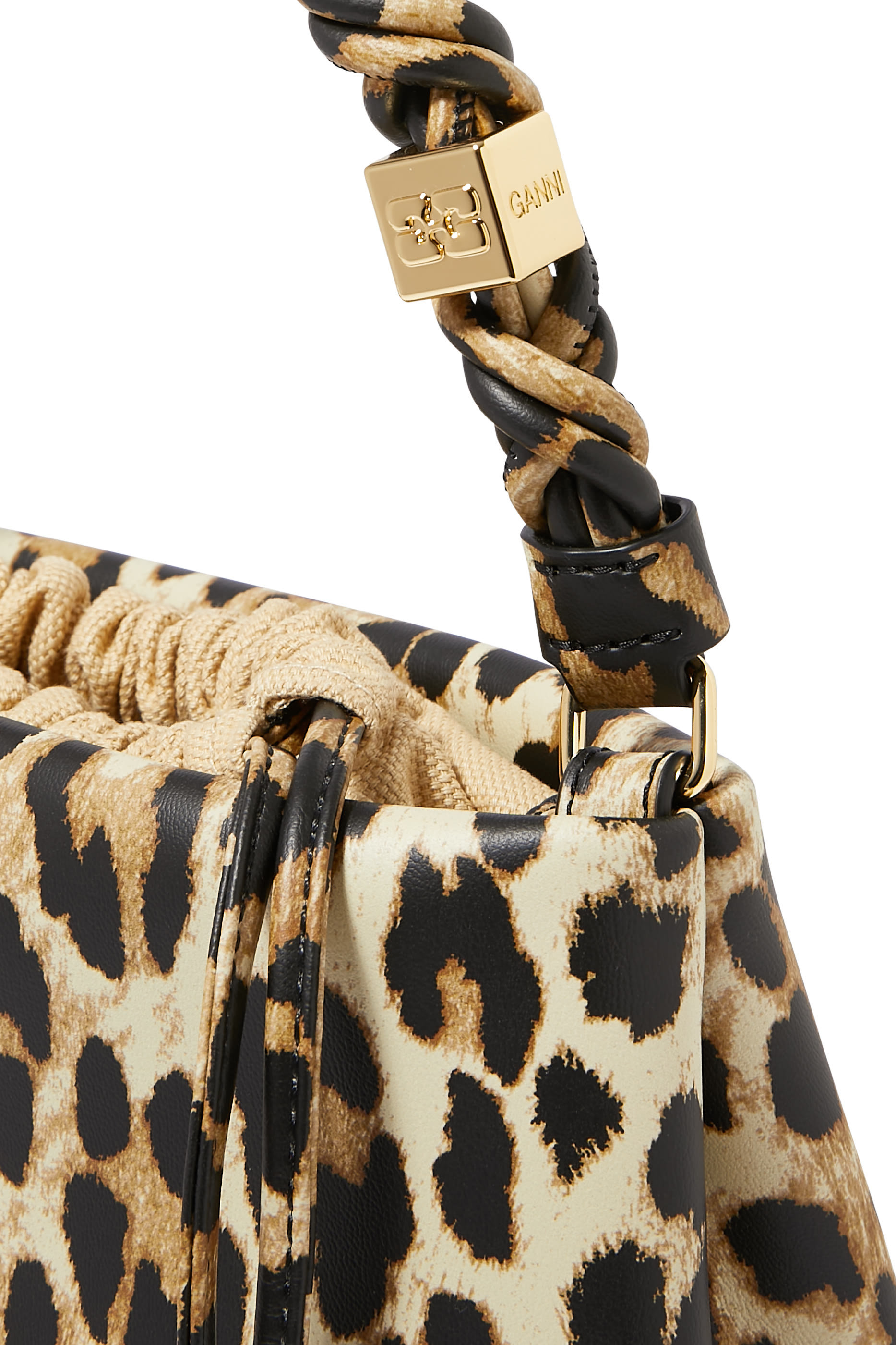Leopard Print Bou Bucket Bag