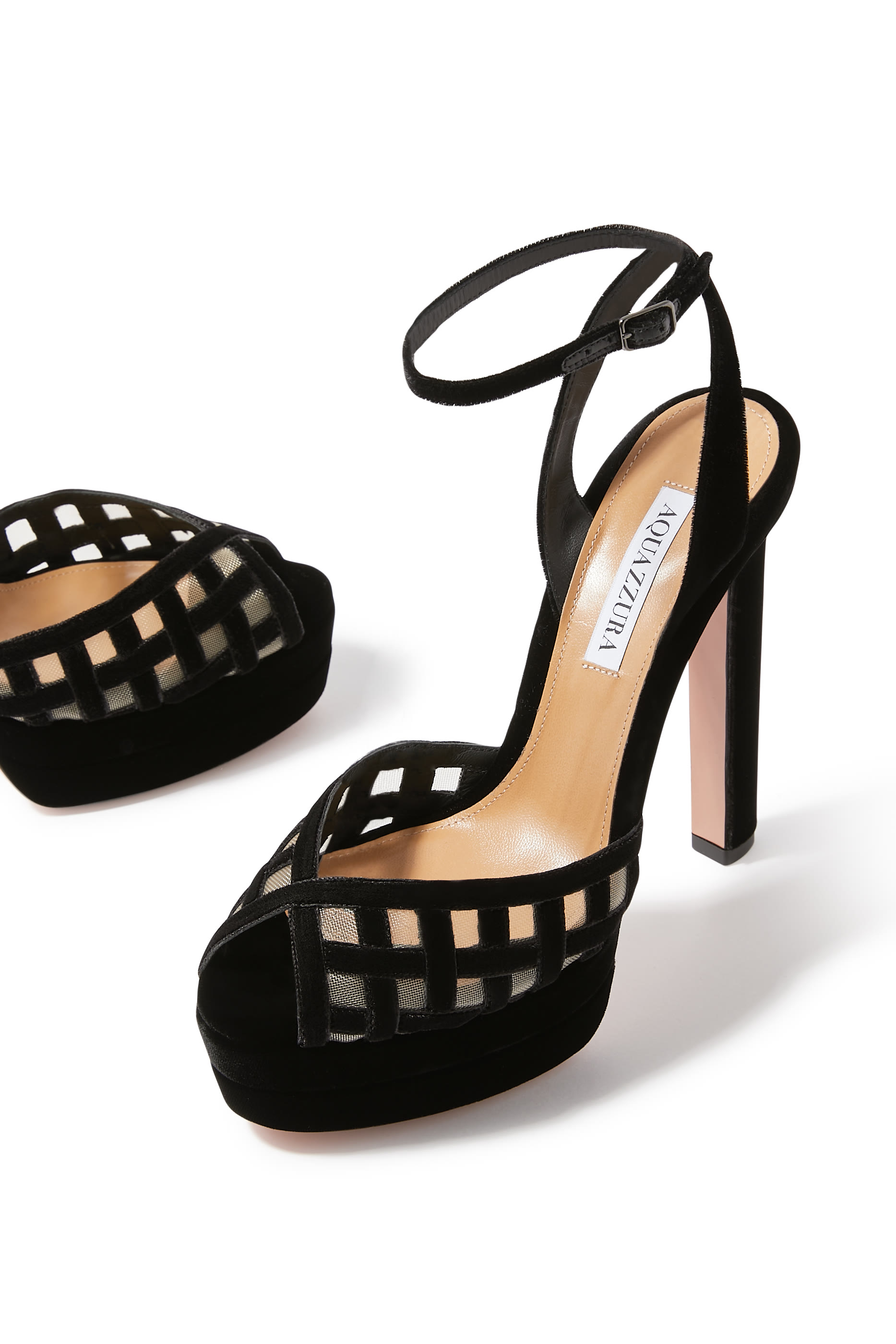 Chunky 110 Platform Velvet Sandals