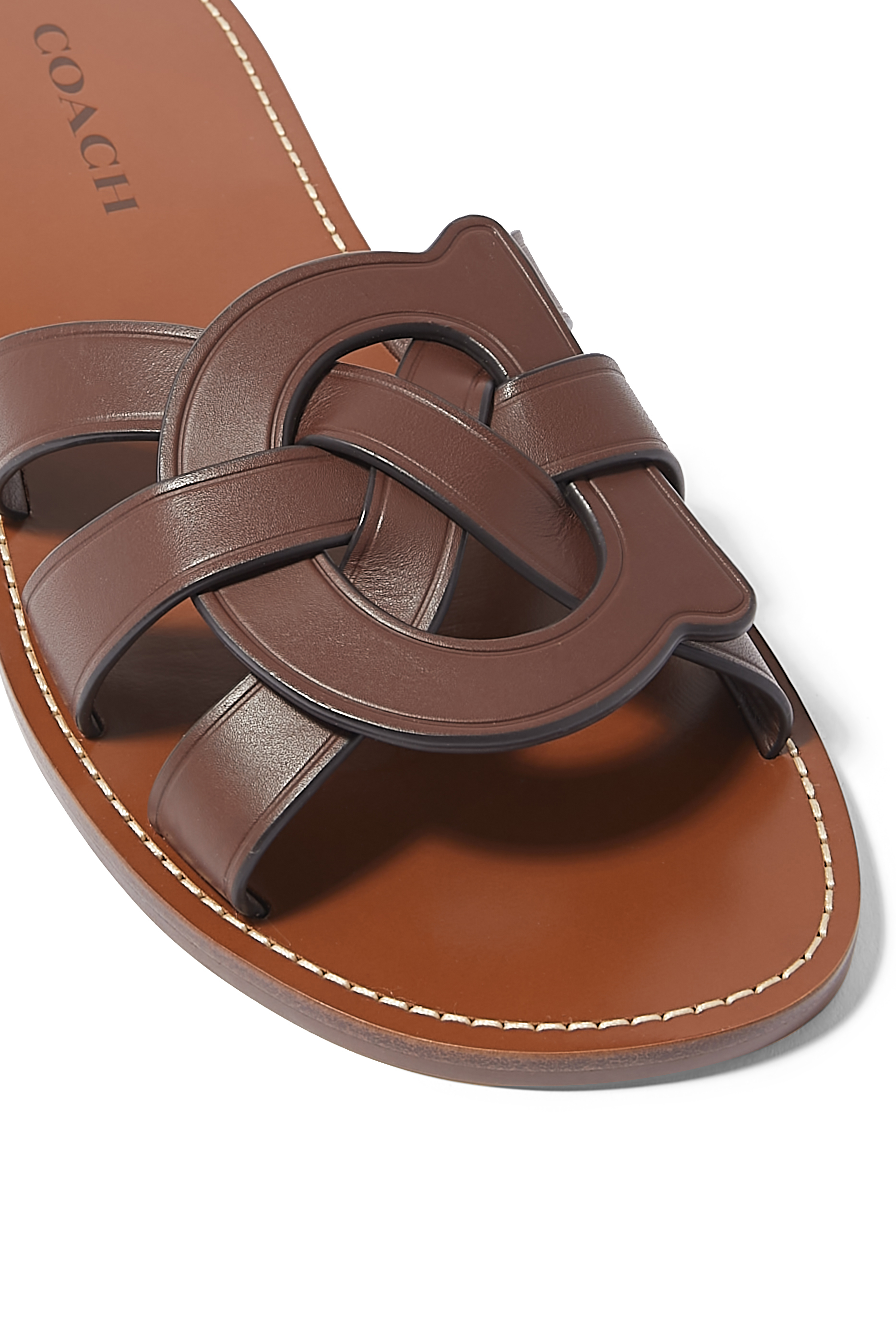 Issa Leather Flat Sandals