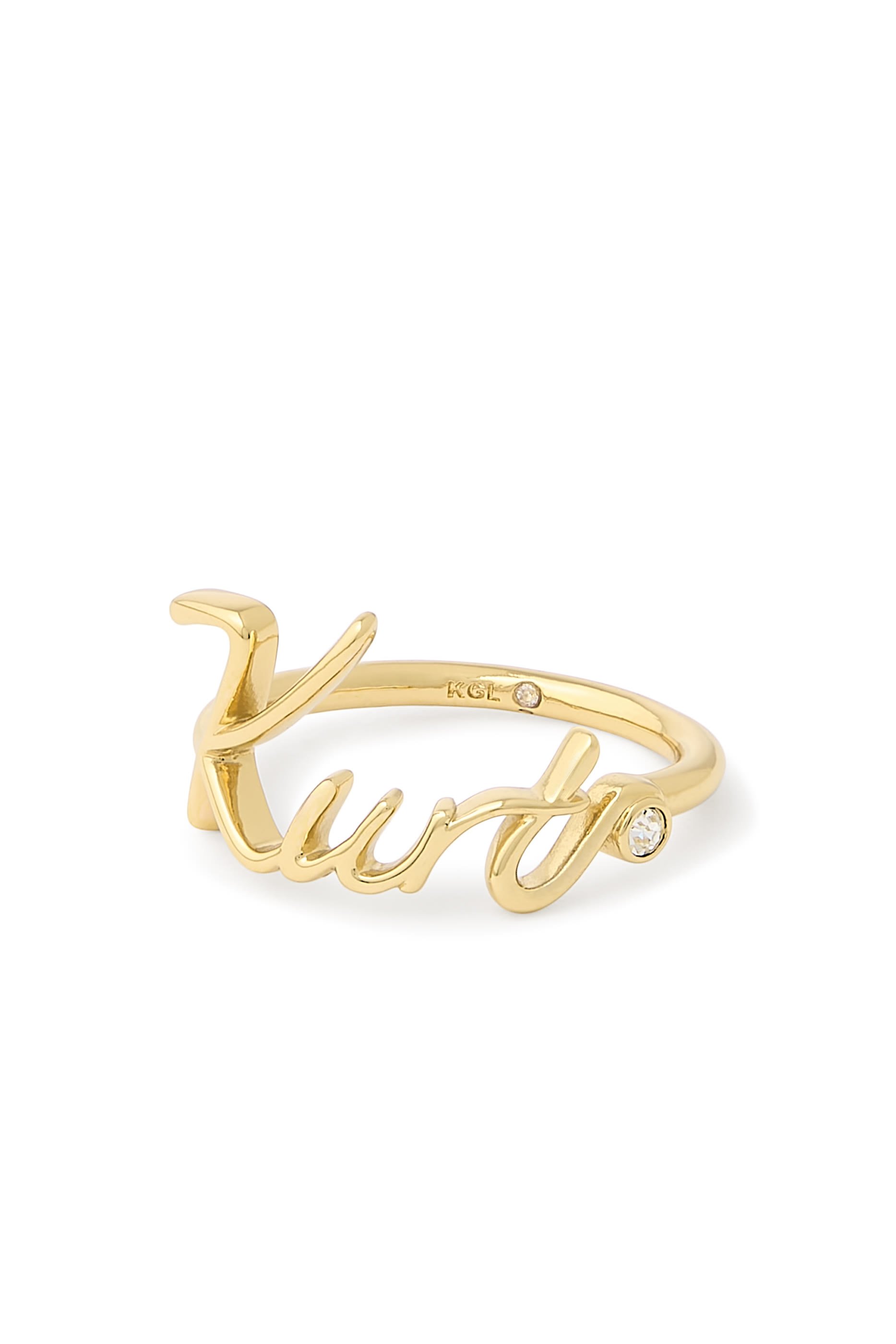 Kurt Script Ring, Brass