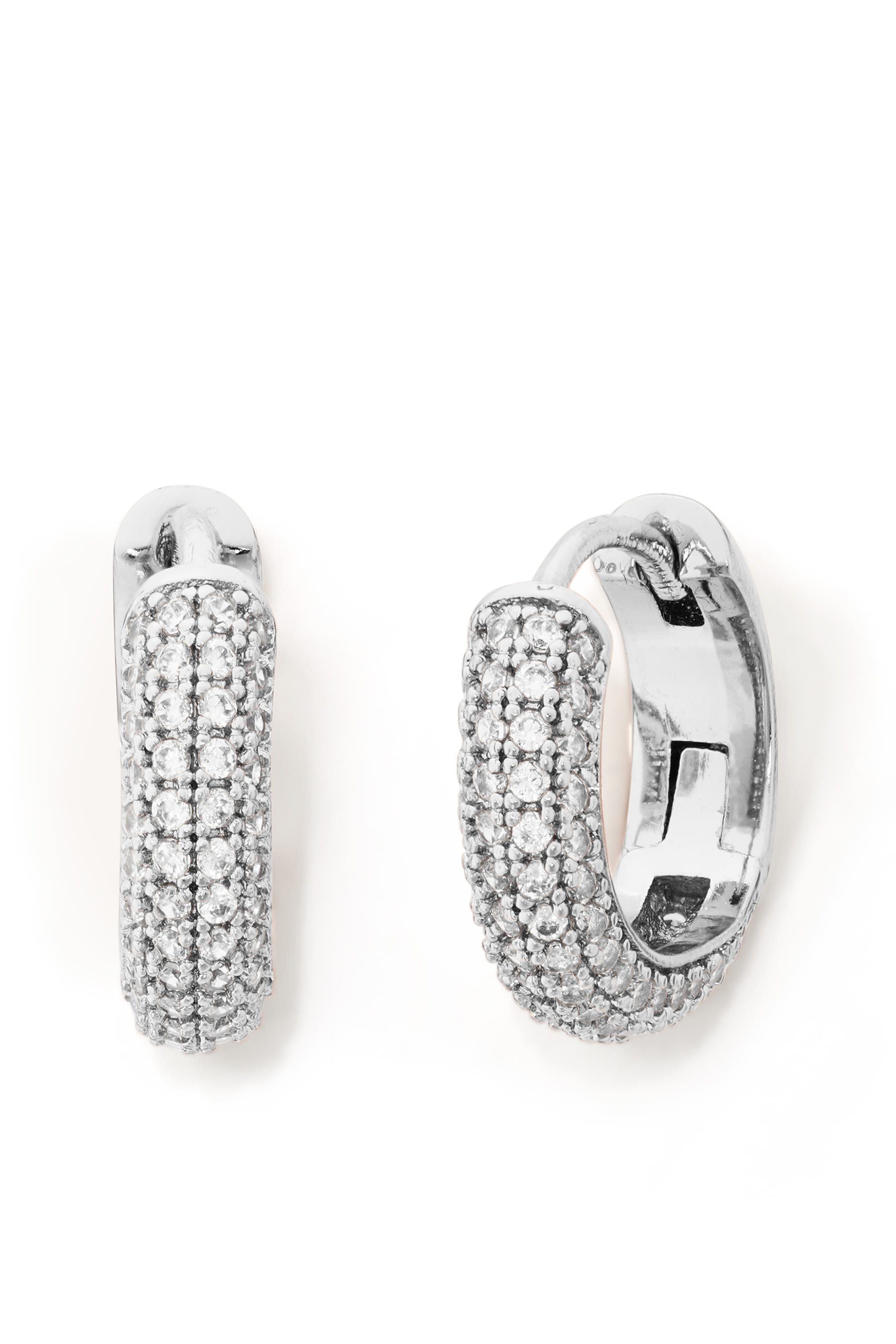 Brilliant Statements Pavé Mini Huggies