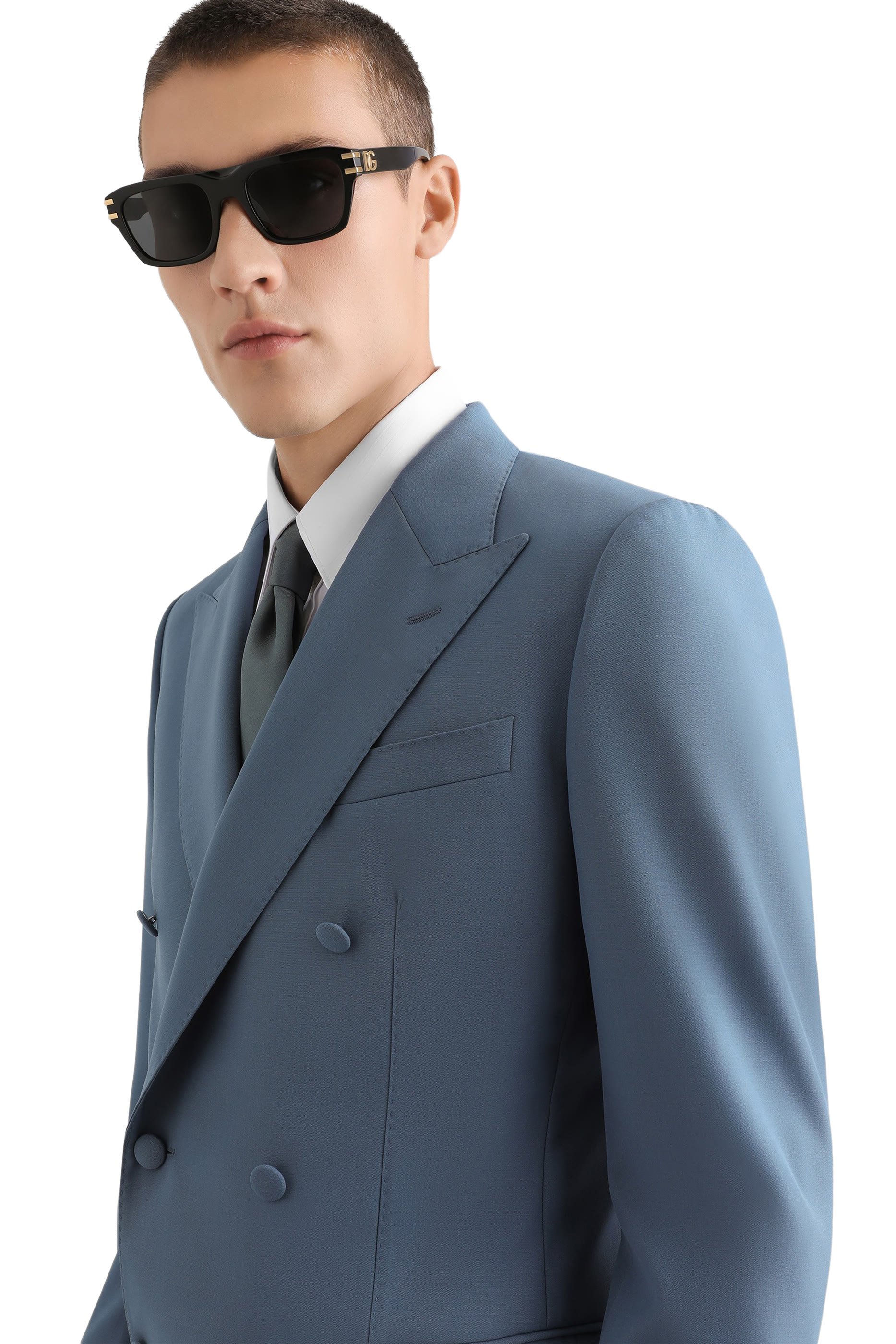 Double-Breasted Wool Trench Coat