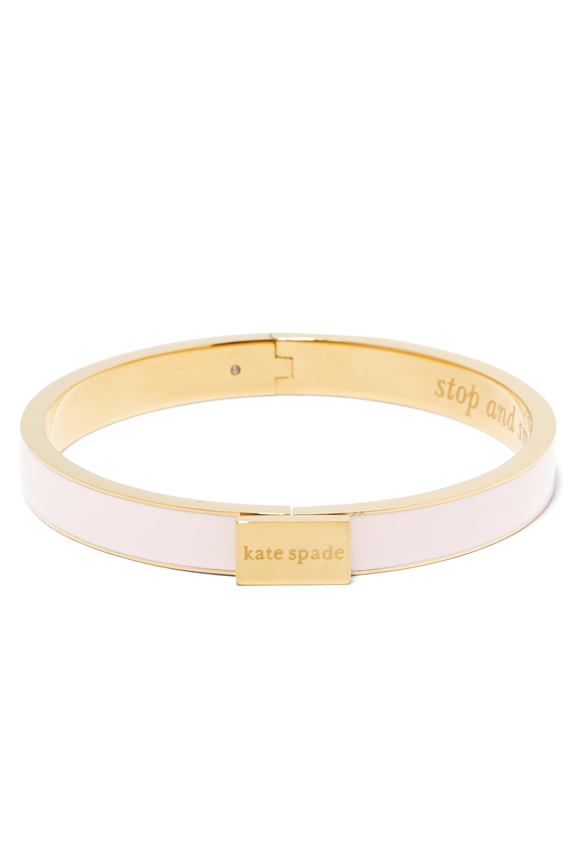 Smell The Roses Idiom Bangle, Plated Metal & Enamel