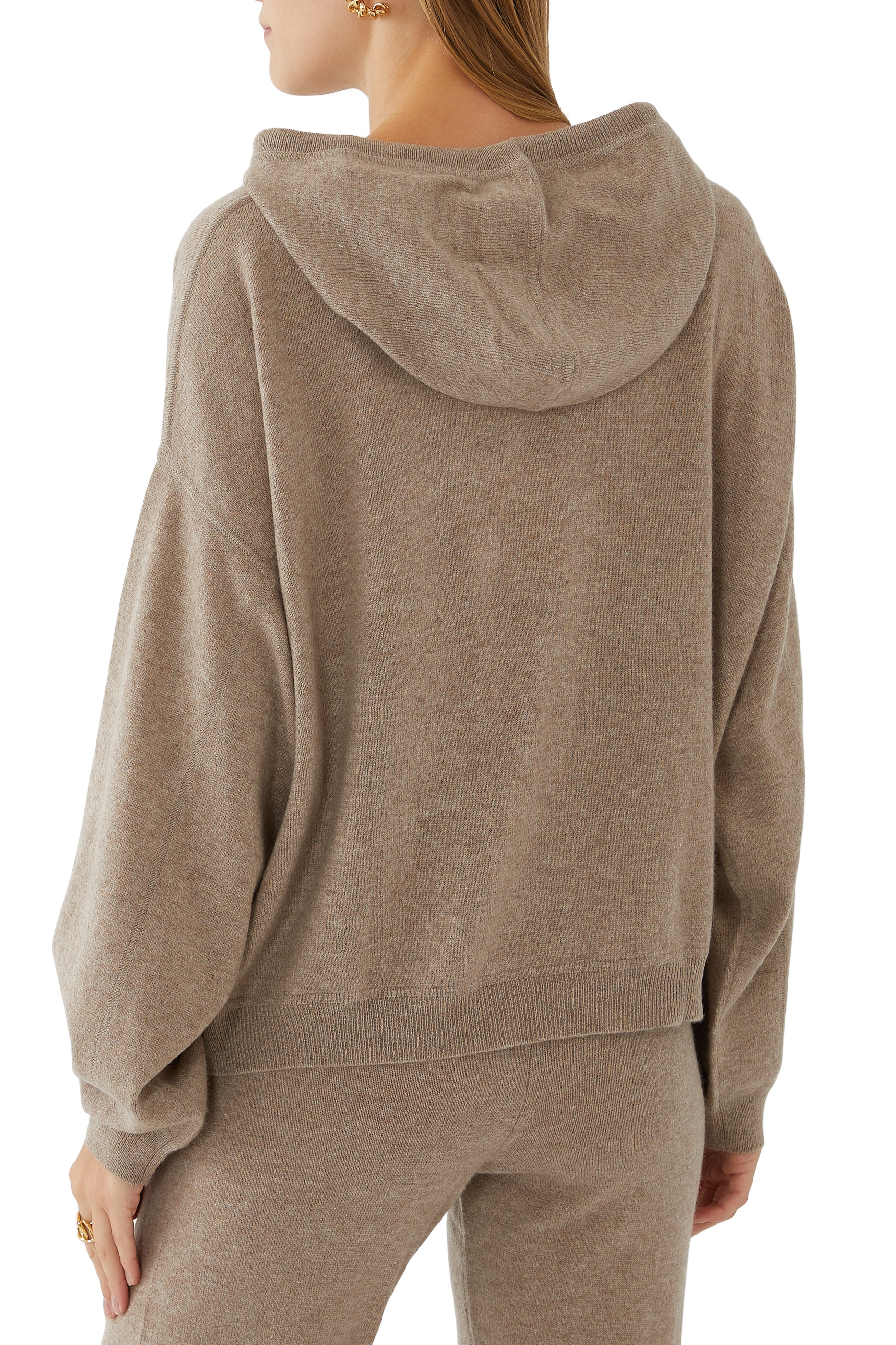 Knitted Drawstring Hoodie