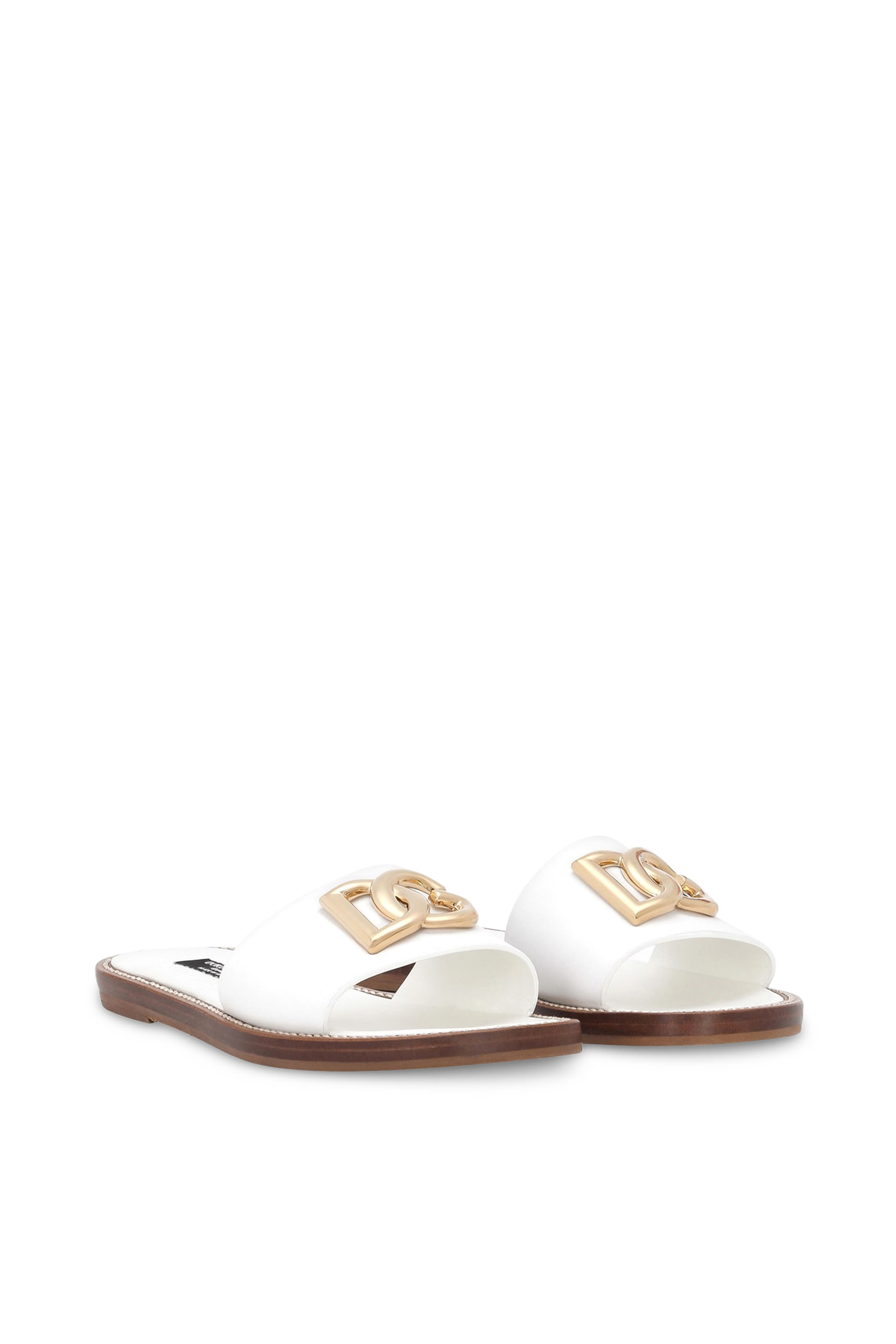 Kids Logo Calfskin Slides