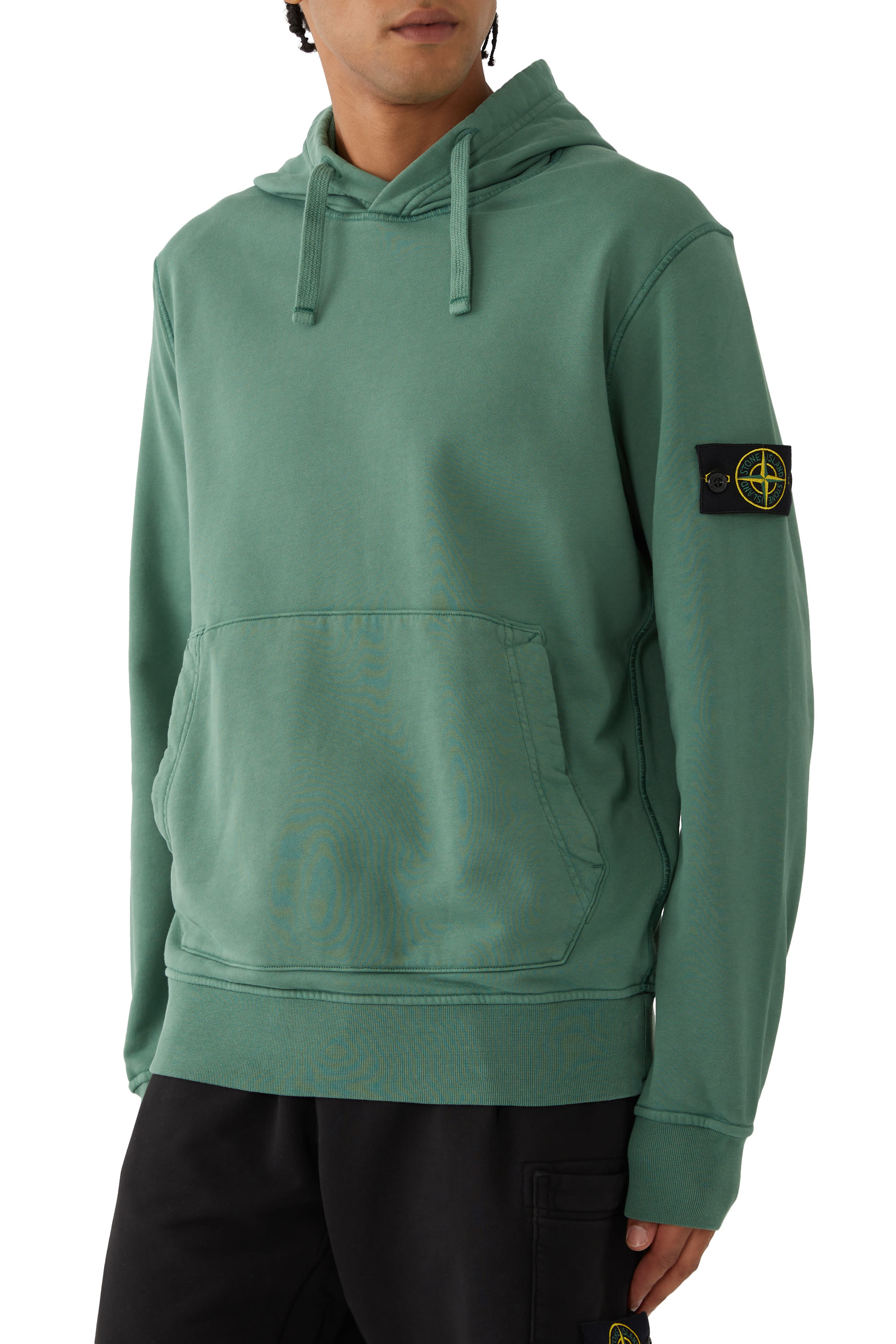 Cotton Hoodie with Logo Patch