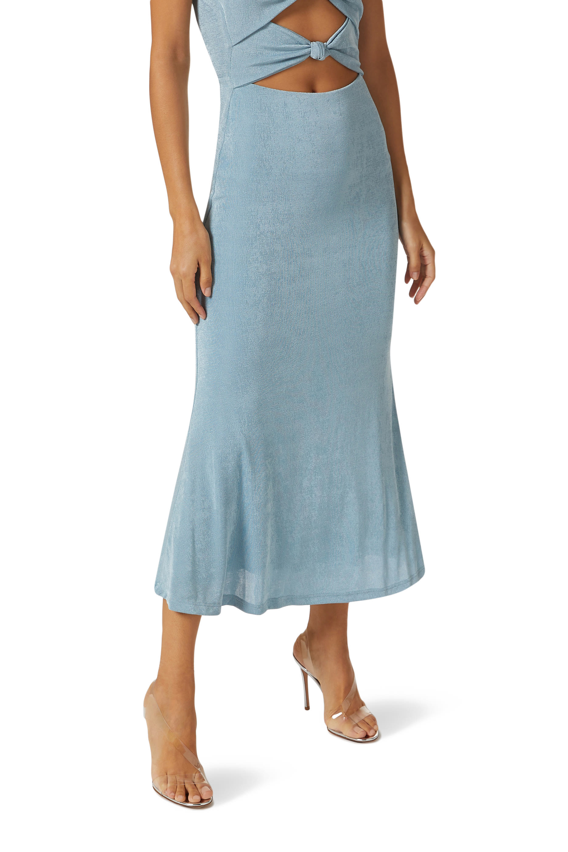 Metropolis 105 Plexi & Metallic Leather Sandals