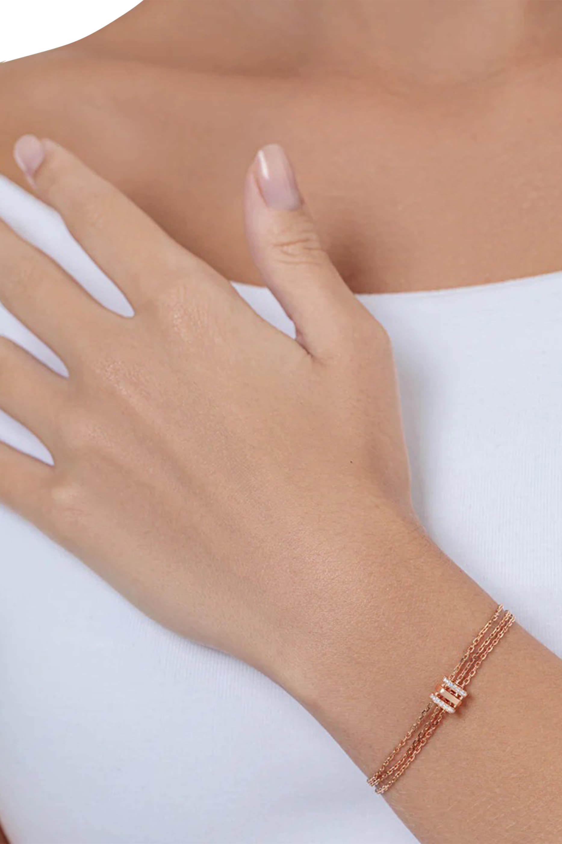 Wid Single Bracelet, 18k Rose Gold & Diamonds