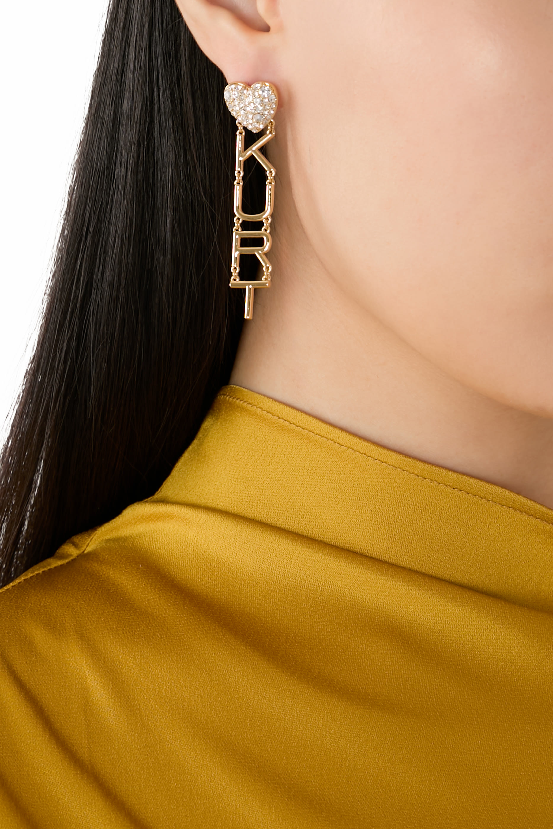 Kurt Heart Linear Earrings 