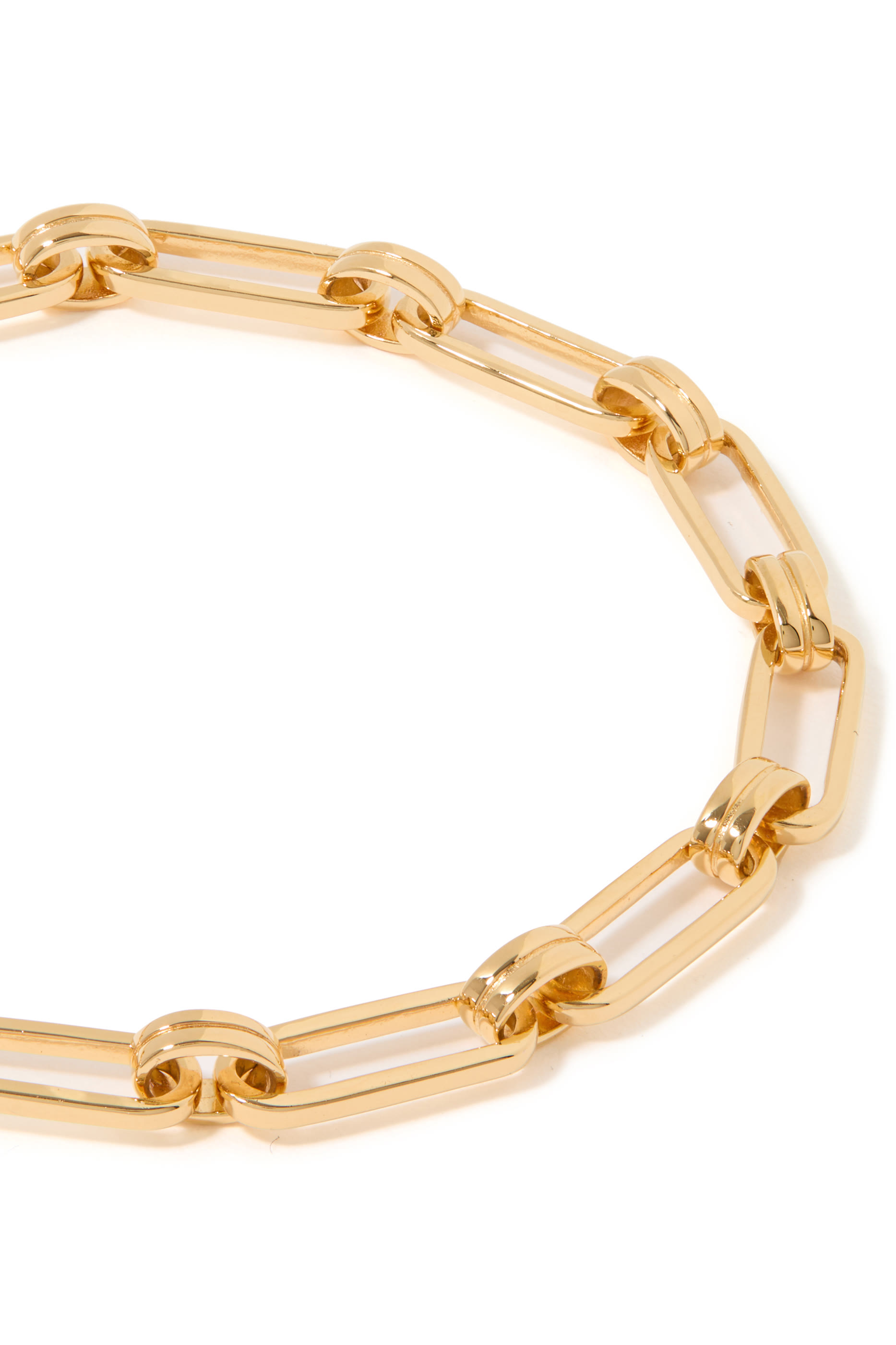 Aegis Chain Bracelet, 18k Gold-Plated Brass