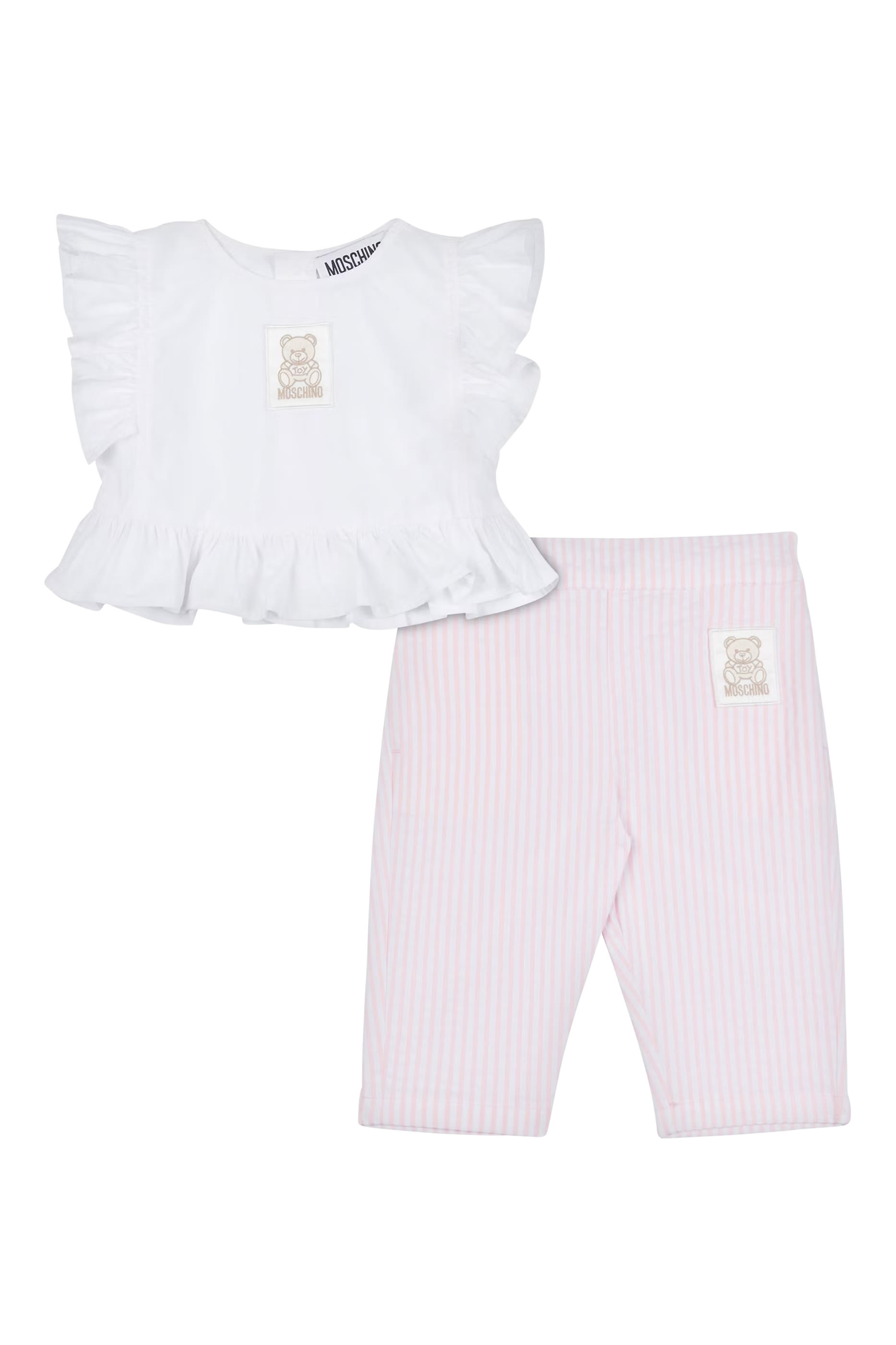 Kids Teddy Ruffle Detail Top & Trousers Set