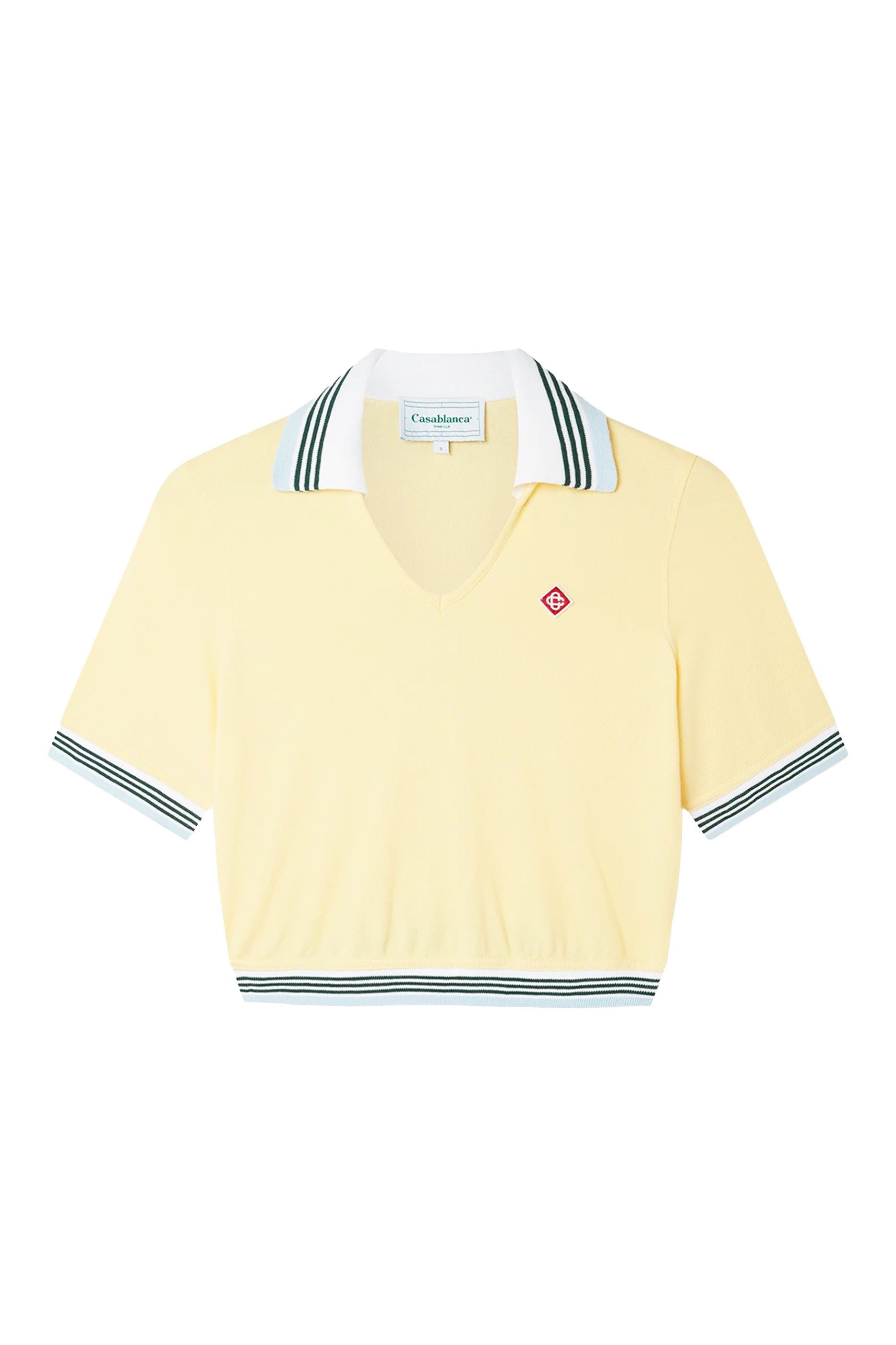 Cropped Pique Polo Shirt