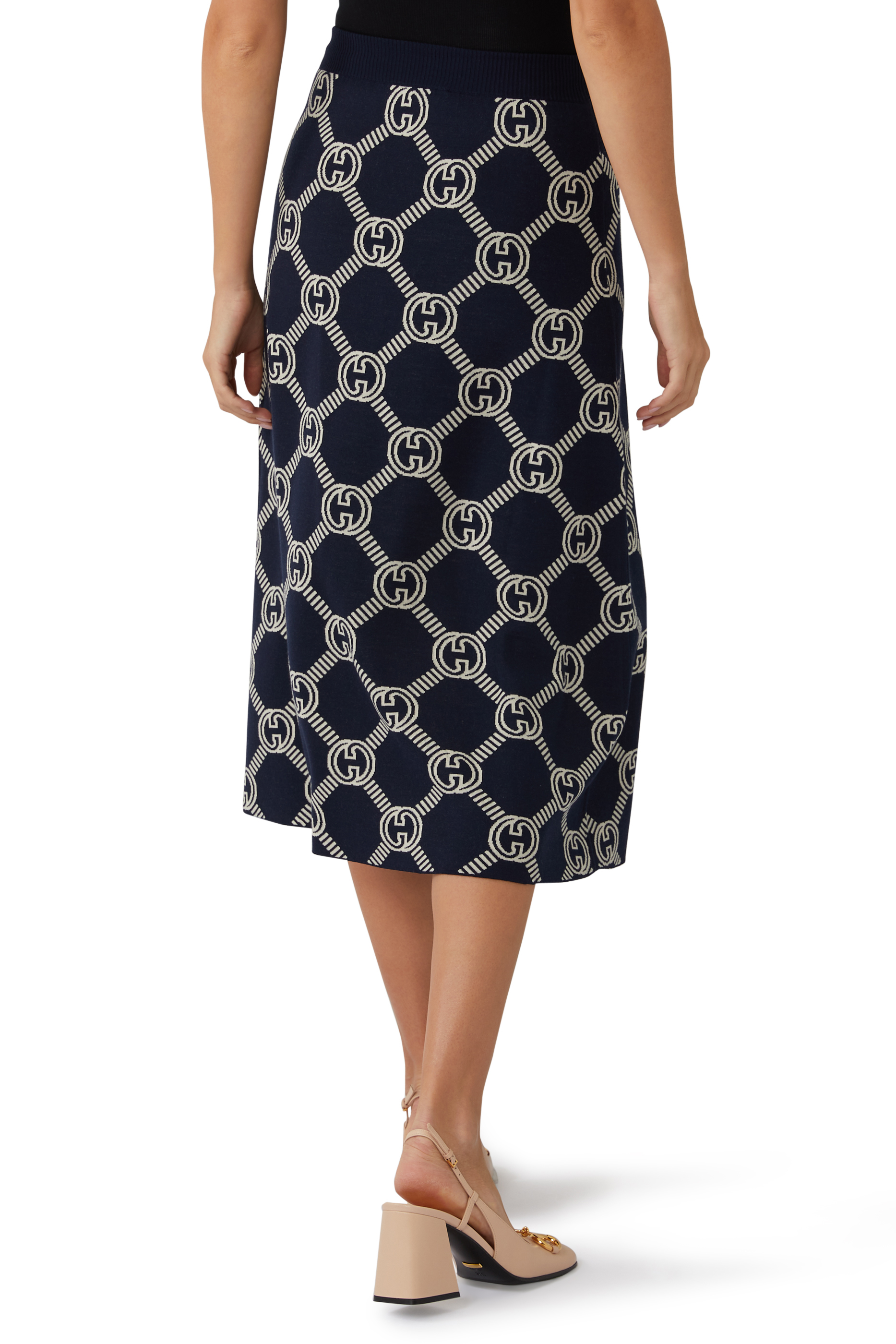 Reversible GG Wool Jacquard Skirt