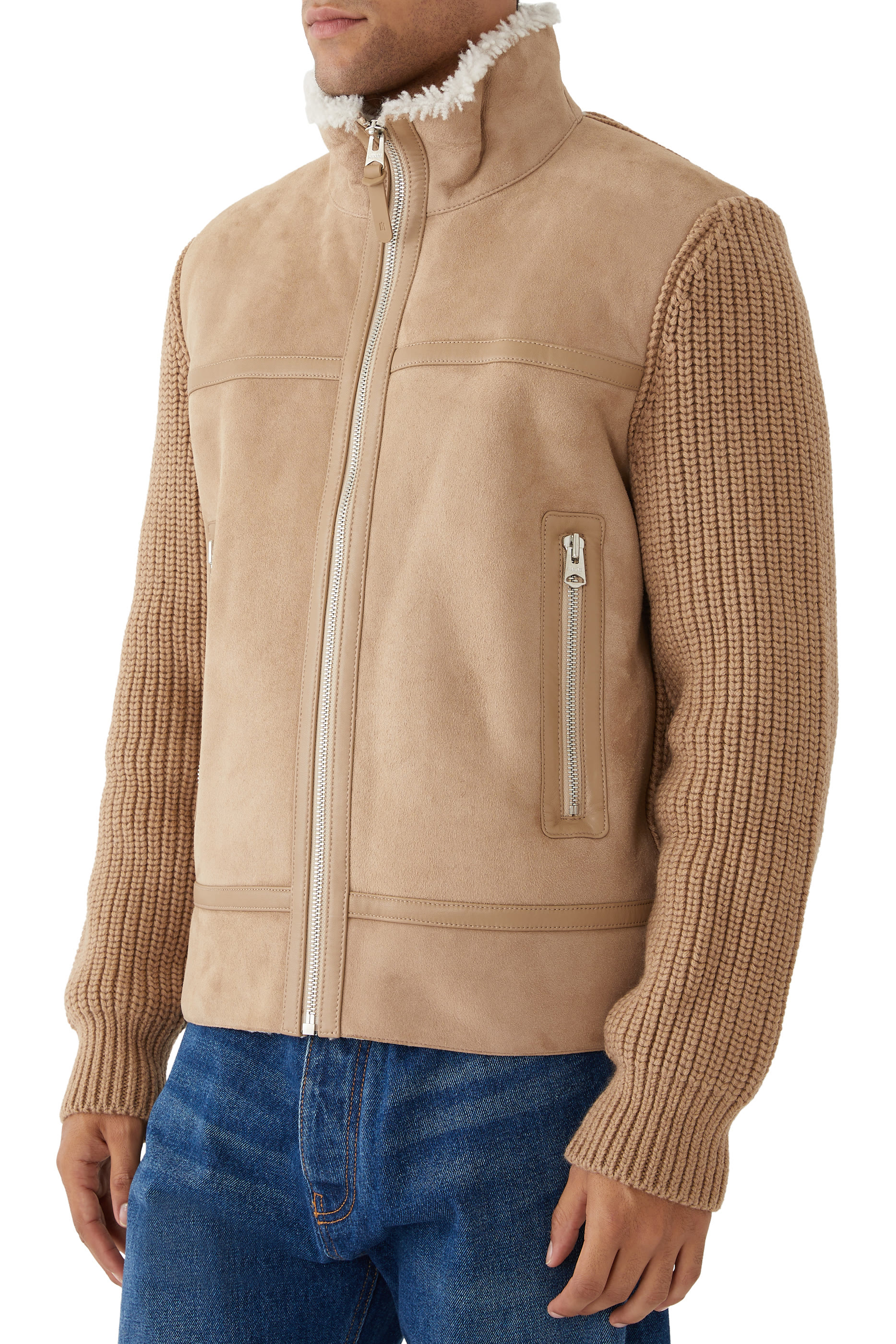 Jonathan Mixed-Media Shearling Jacket