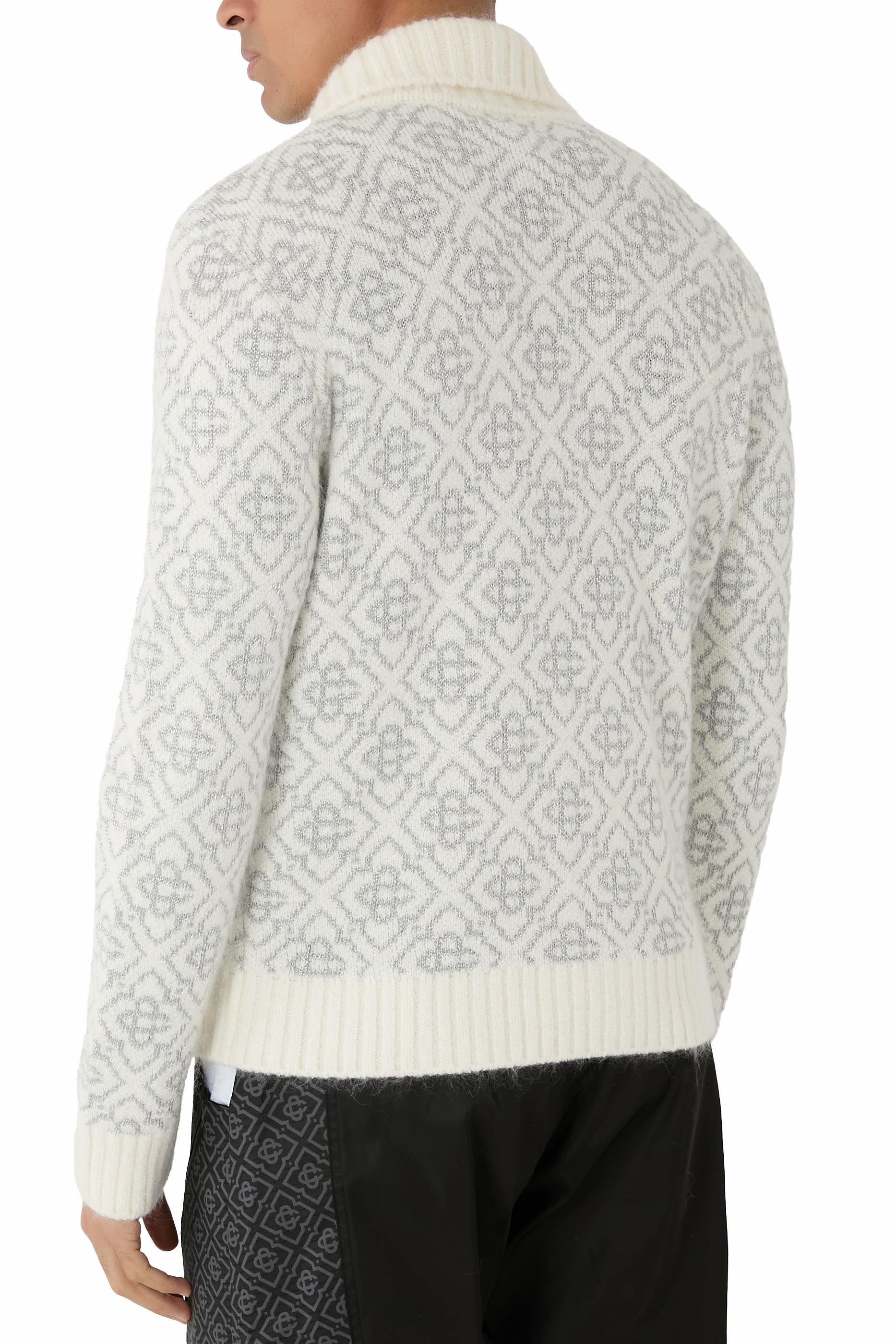 Monogram Zip-Up Sweater 