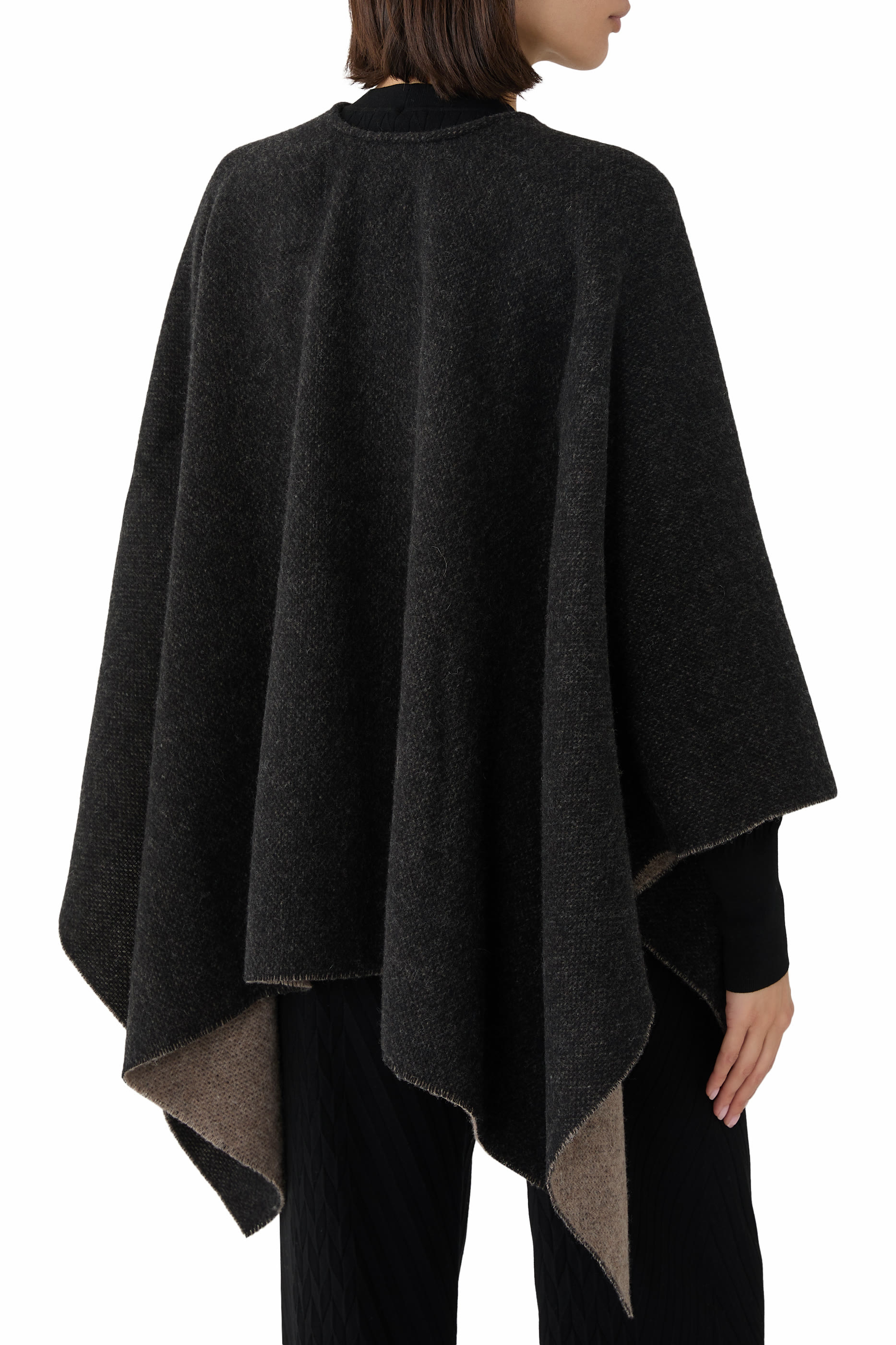 Double-Sided Wool Cape