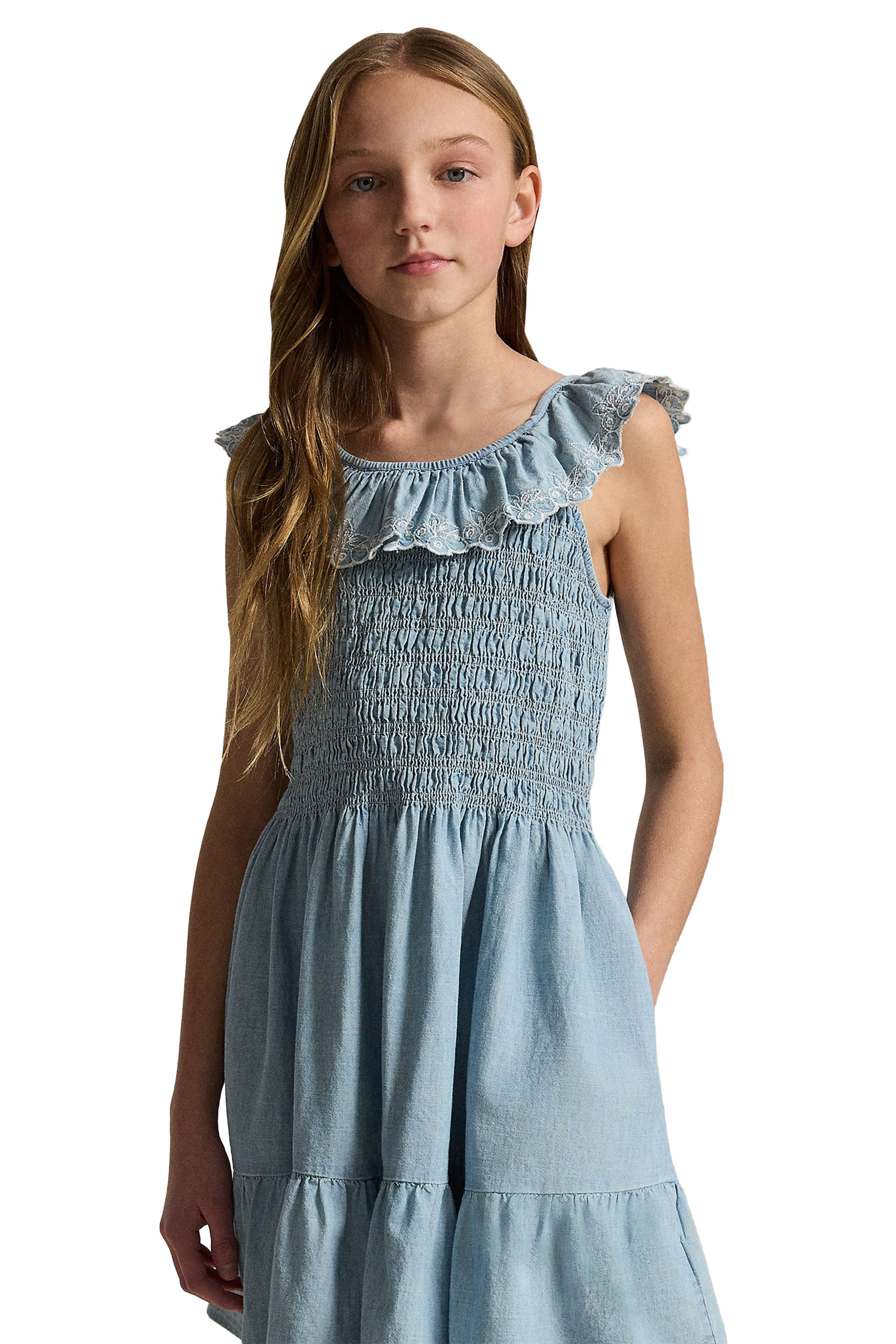 Kids Pony-Embroidered Wide-Leg Trousers