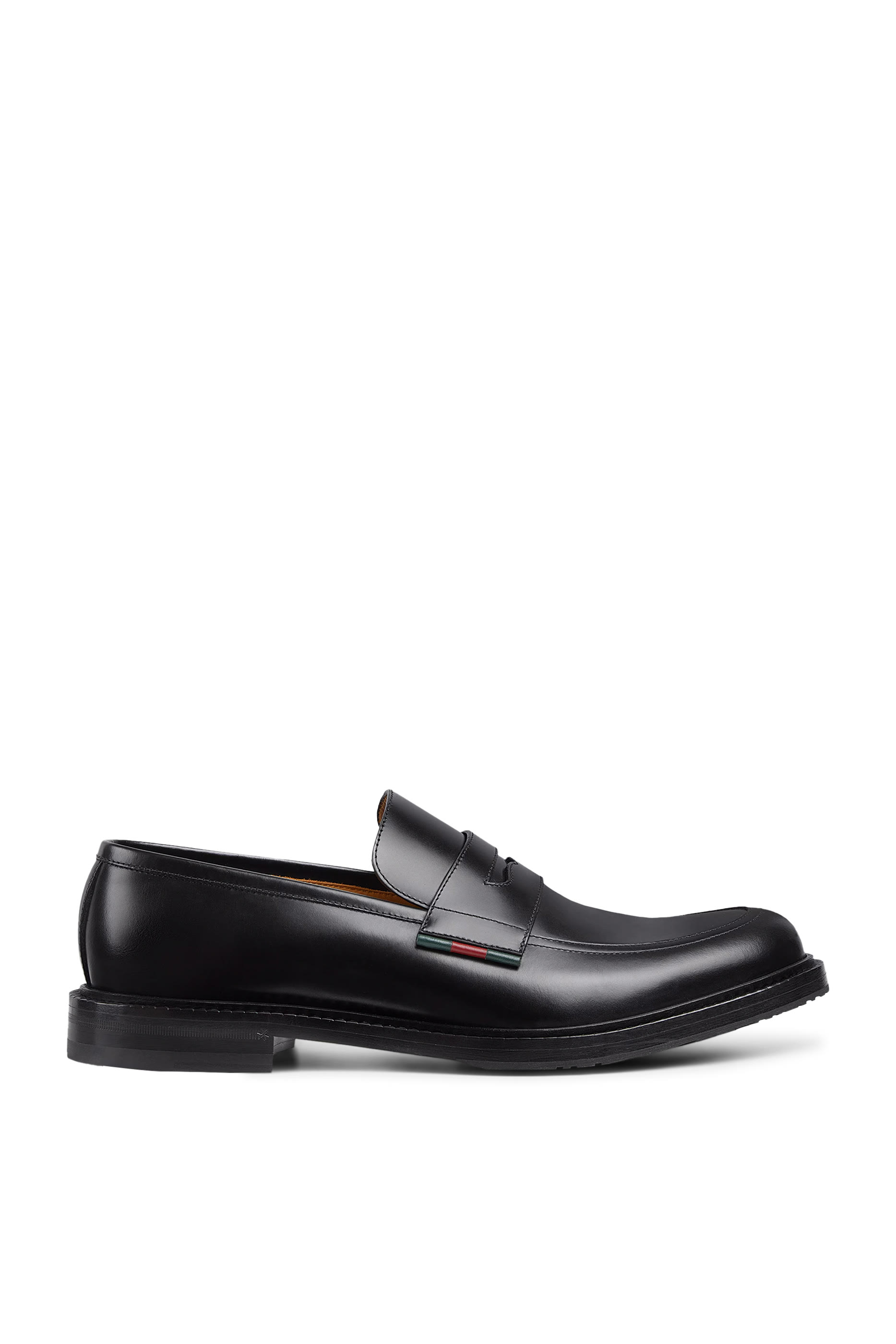 Leather Web Loafers