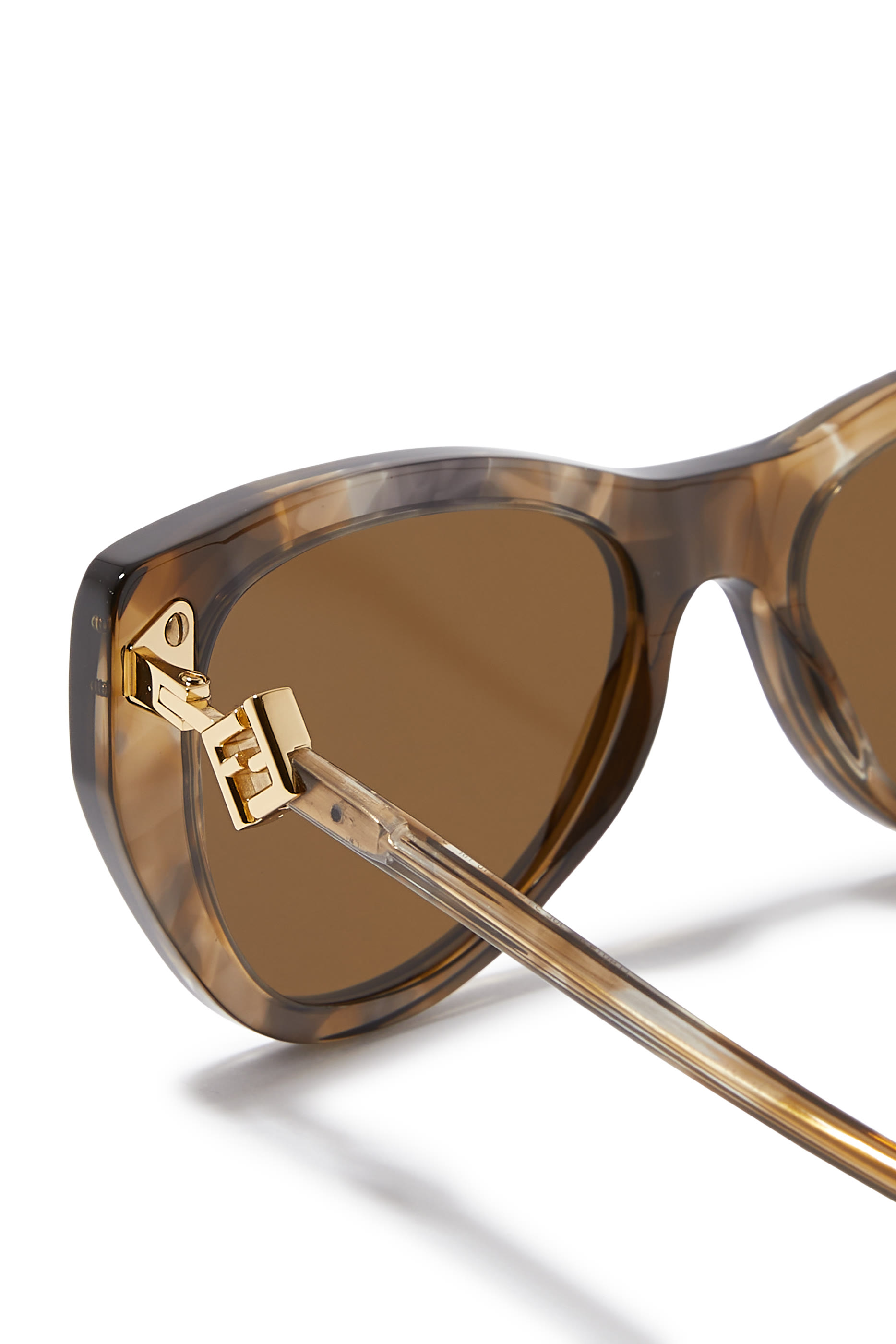FF Diamonds Brown Havana Cat Eye Sunglasses
