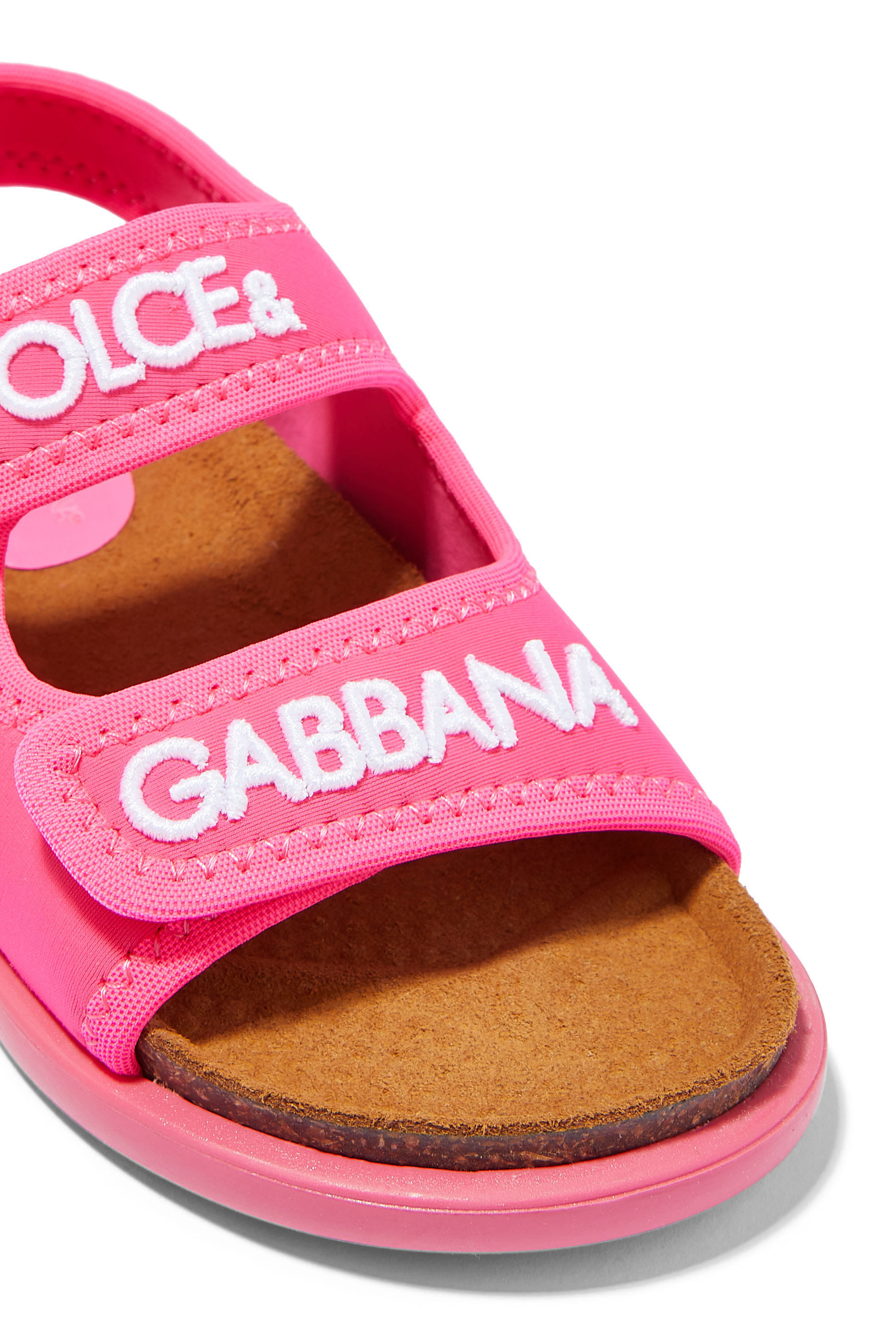 Kids Technical Fabric Sandals with Logo Embroidery