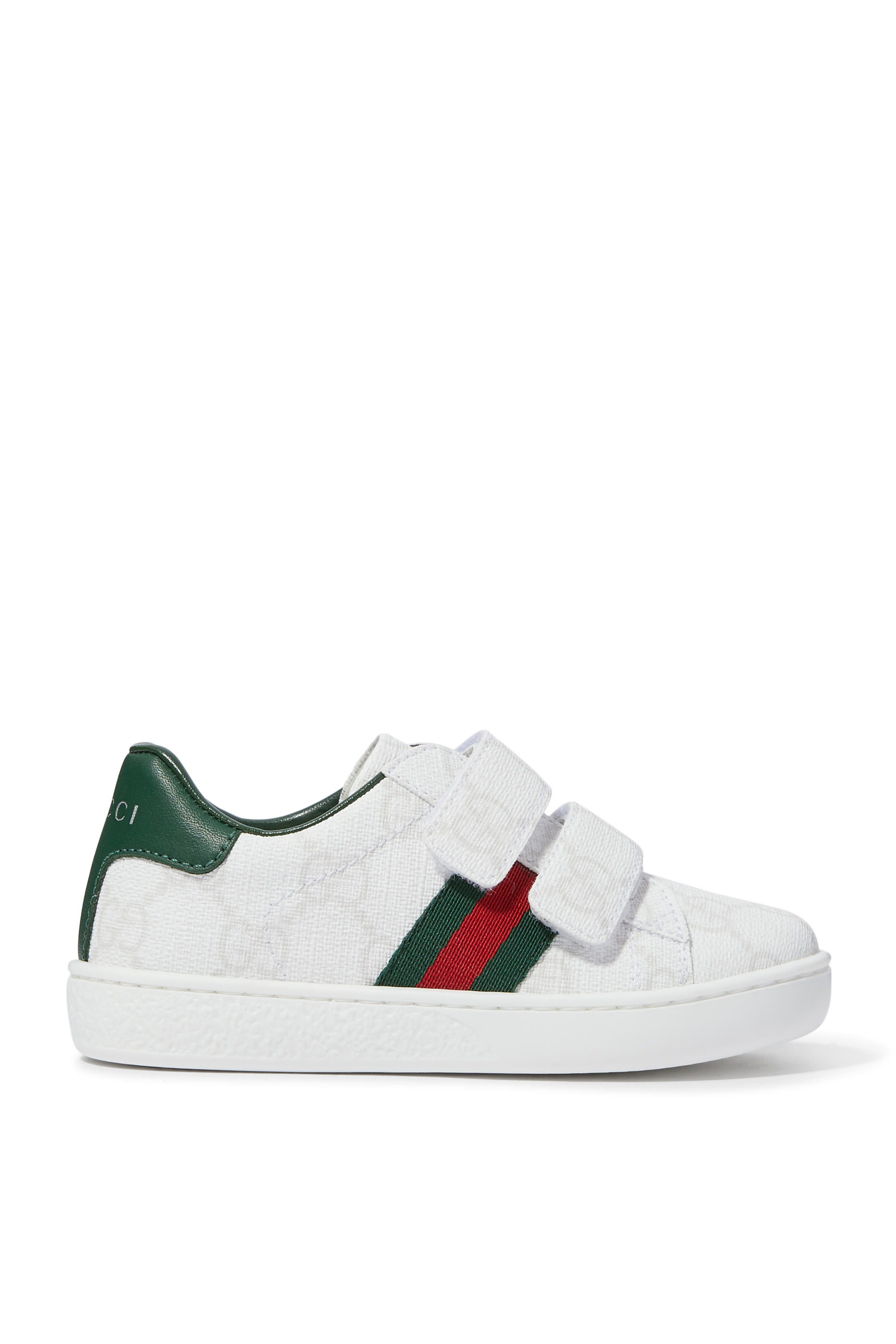 Kids Web-Detail Leather Sneakers