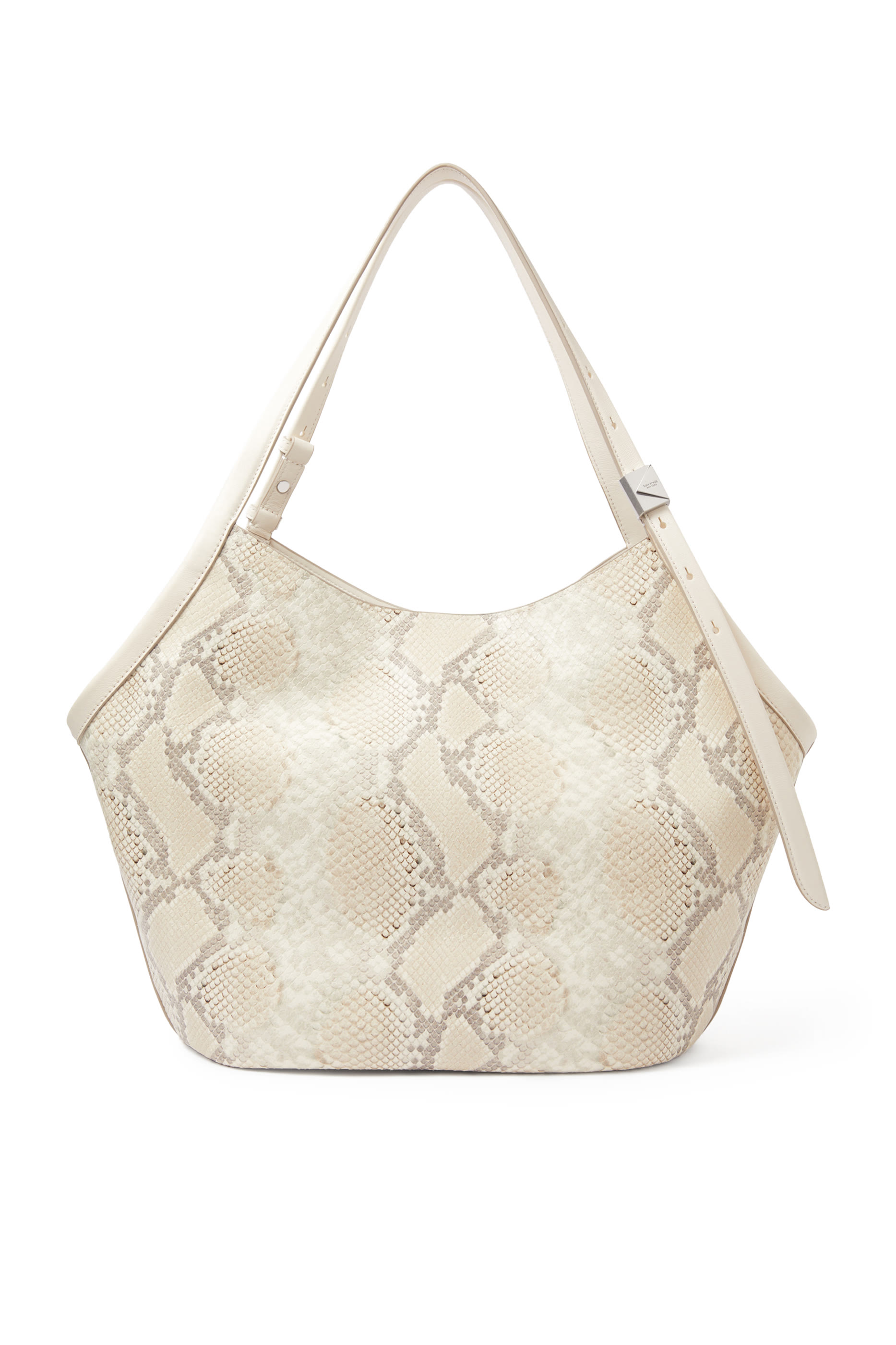 Deco Snake Embossed Crossbody Tote Bag