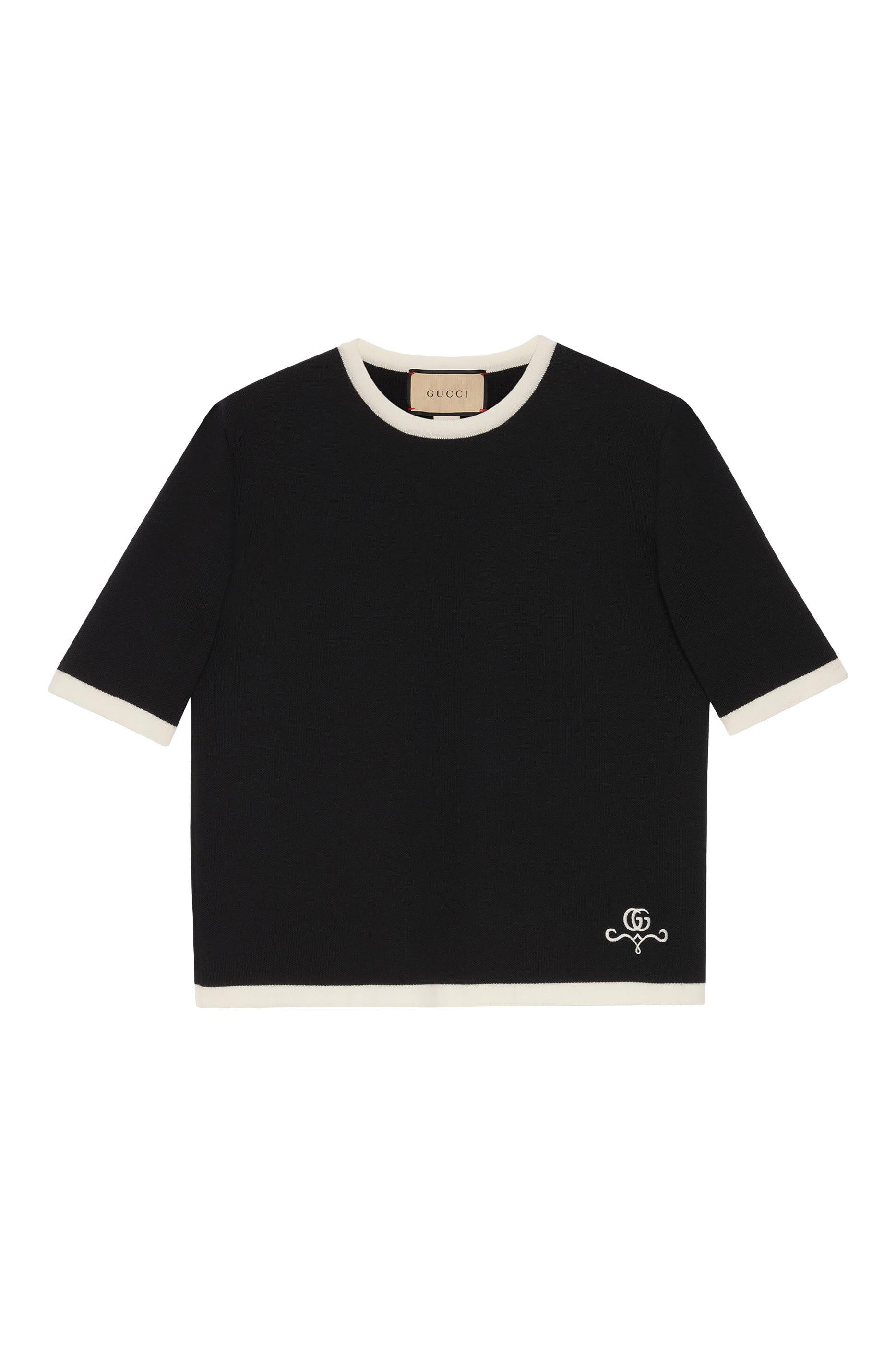 Wool GG Piquet Jacquard Top