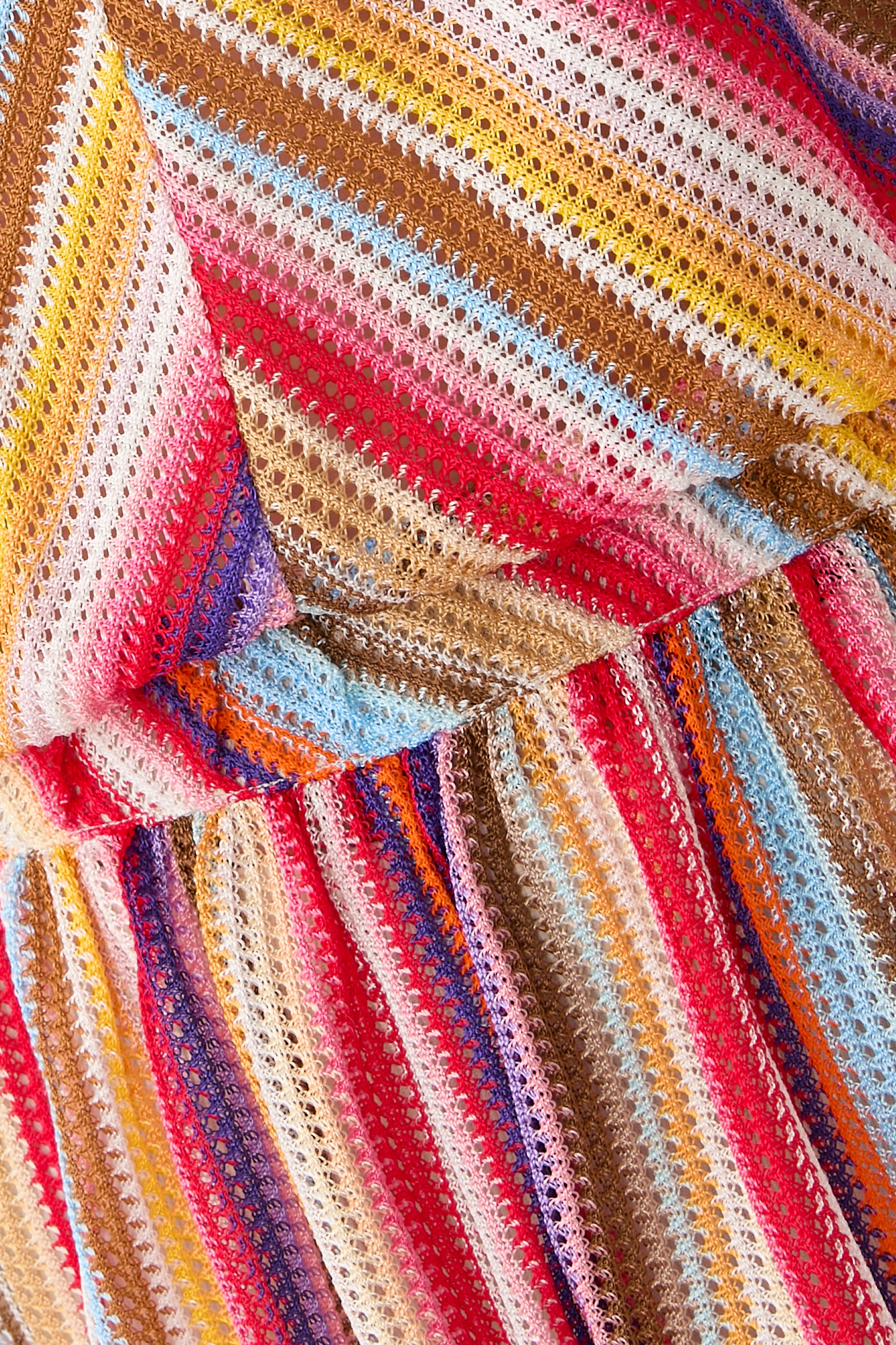 Mare Striped Raschel Sleeveless Romper