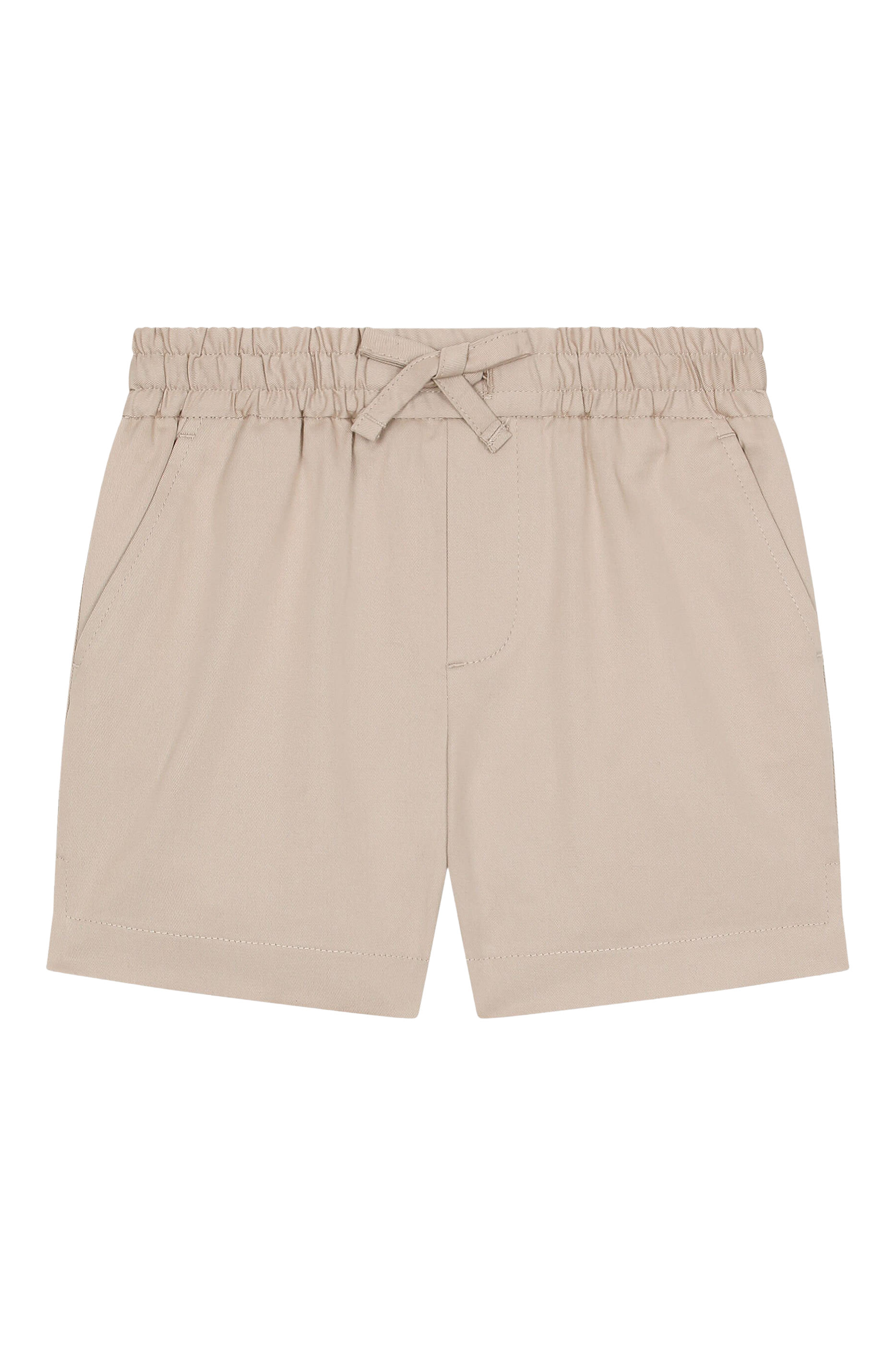 Kids Gabardine Shorts with Branded Label