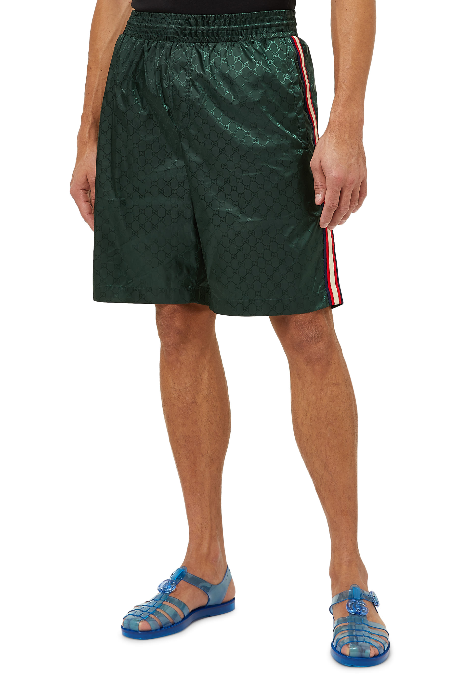 Buy Gucci GG Nylon Jacquard Swim Shorts for Online - Main Image