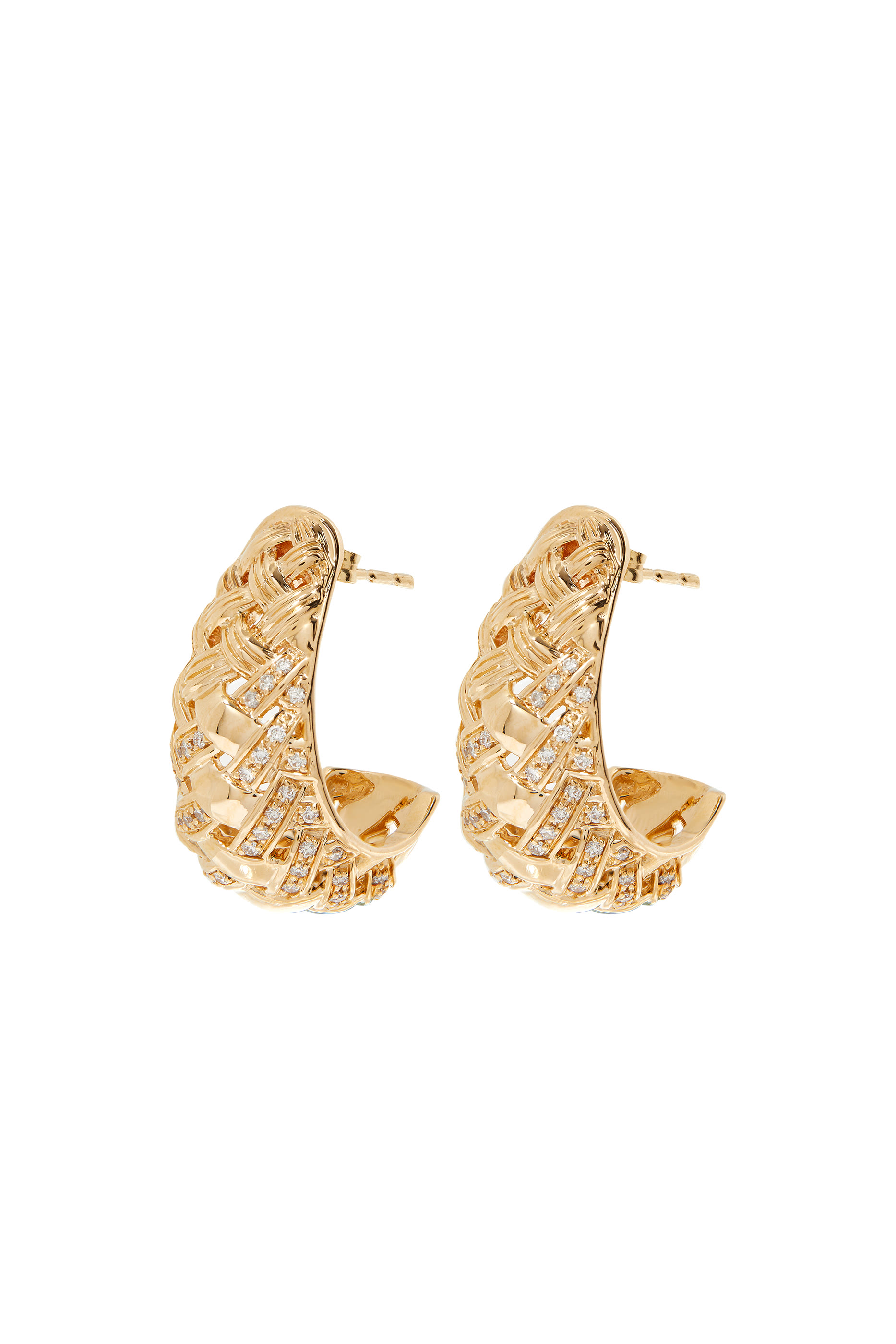 Bianca Earrings, 18k Yellow Gold with Diamonds