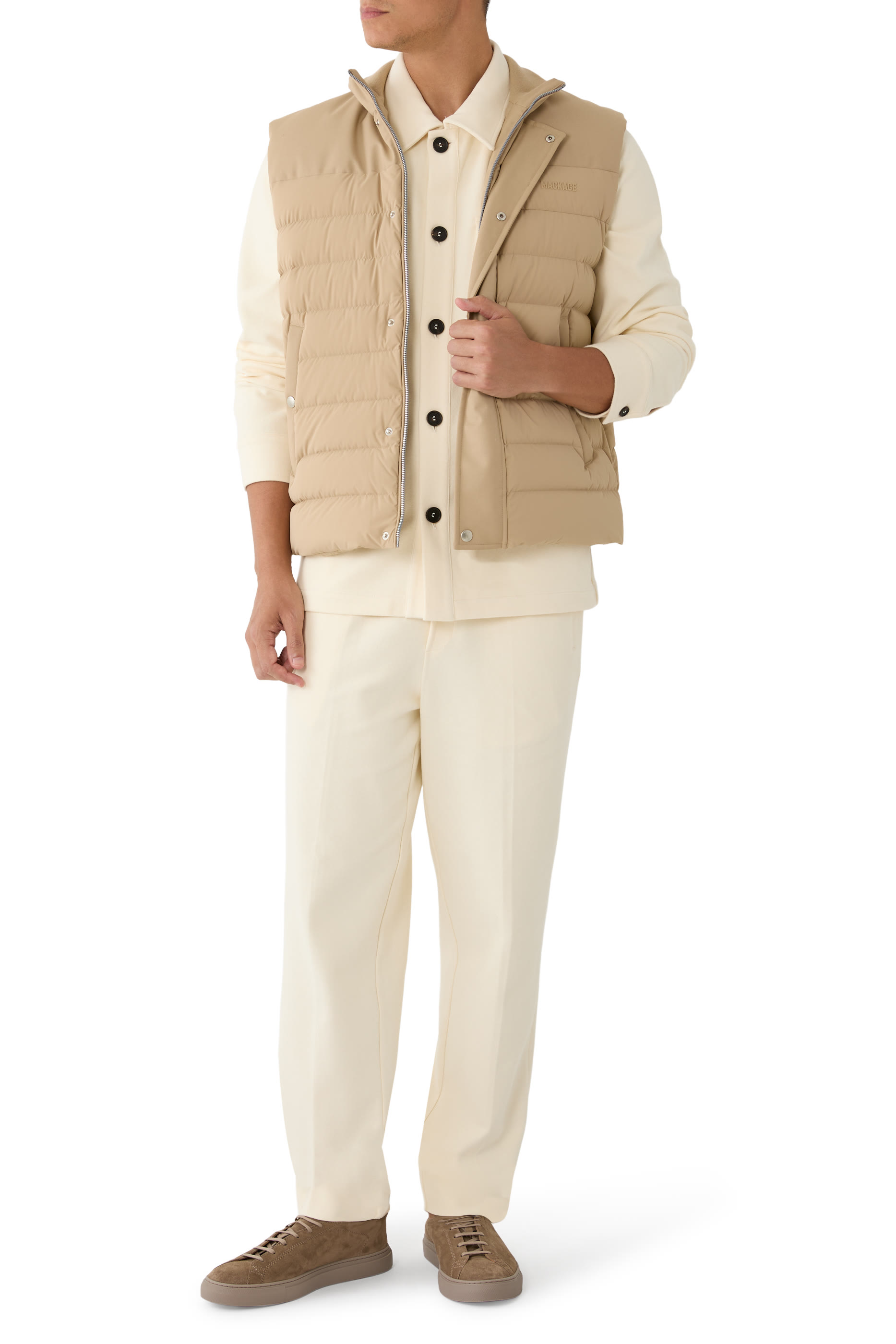 PORTER-K Brushed Knit Shirt Jacket