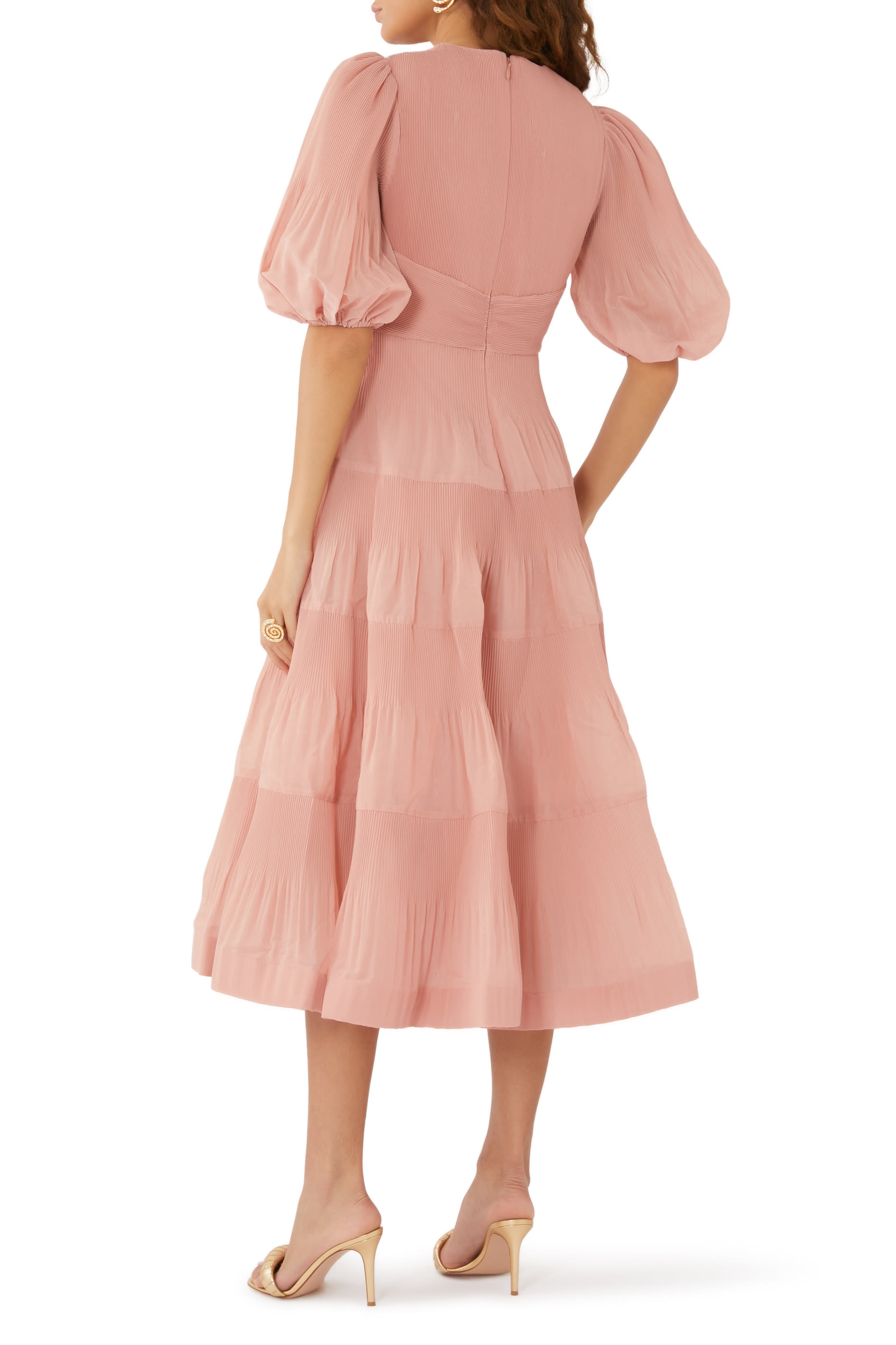 Pleated Midi Dress