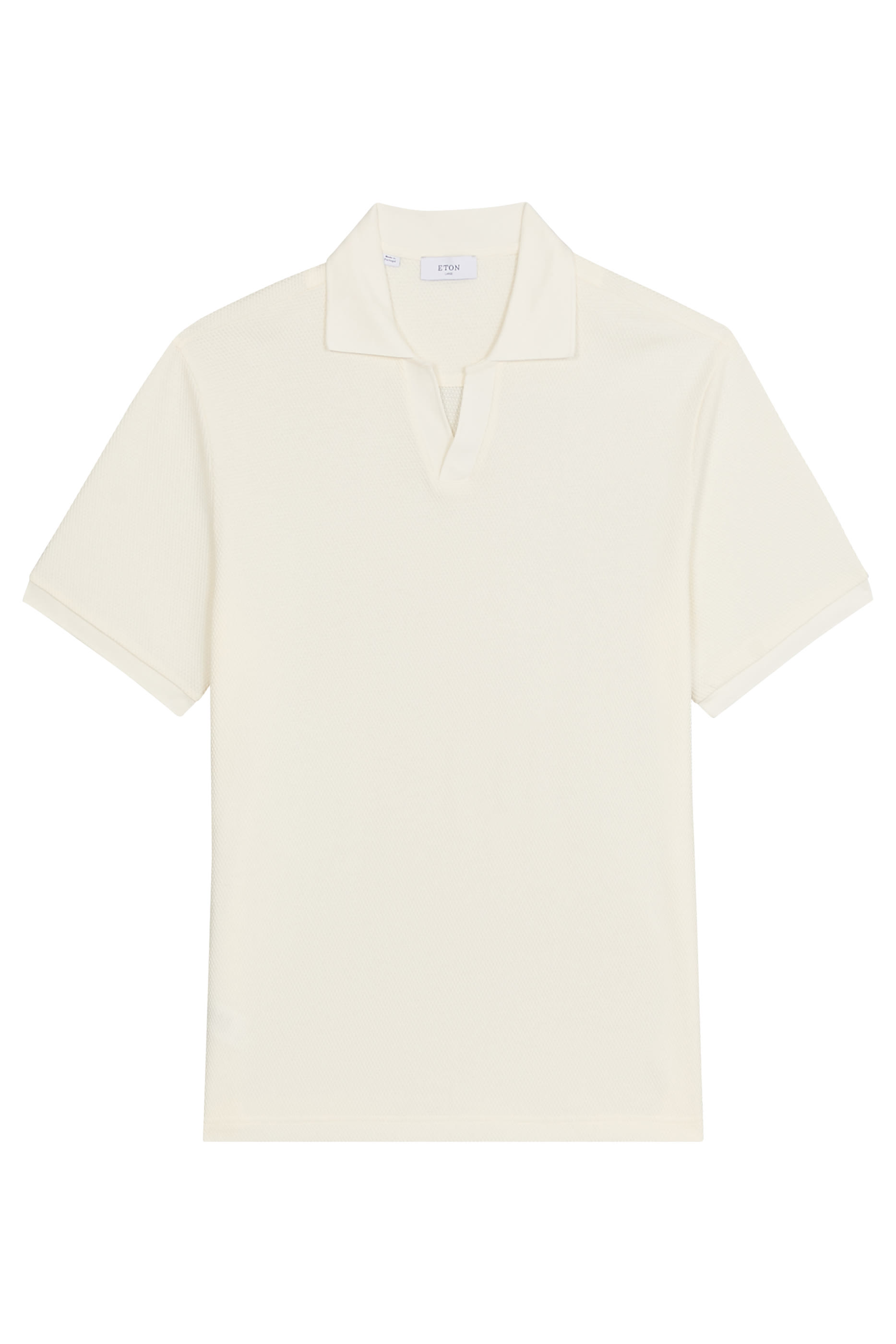 Open Collar Knit Polo Shirt