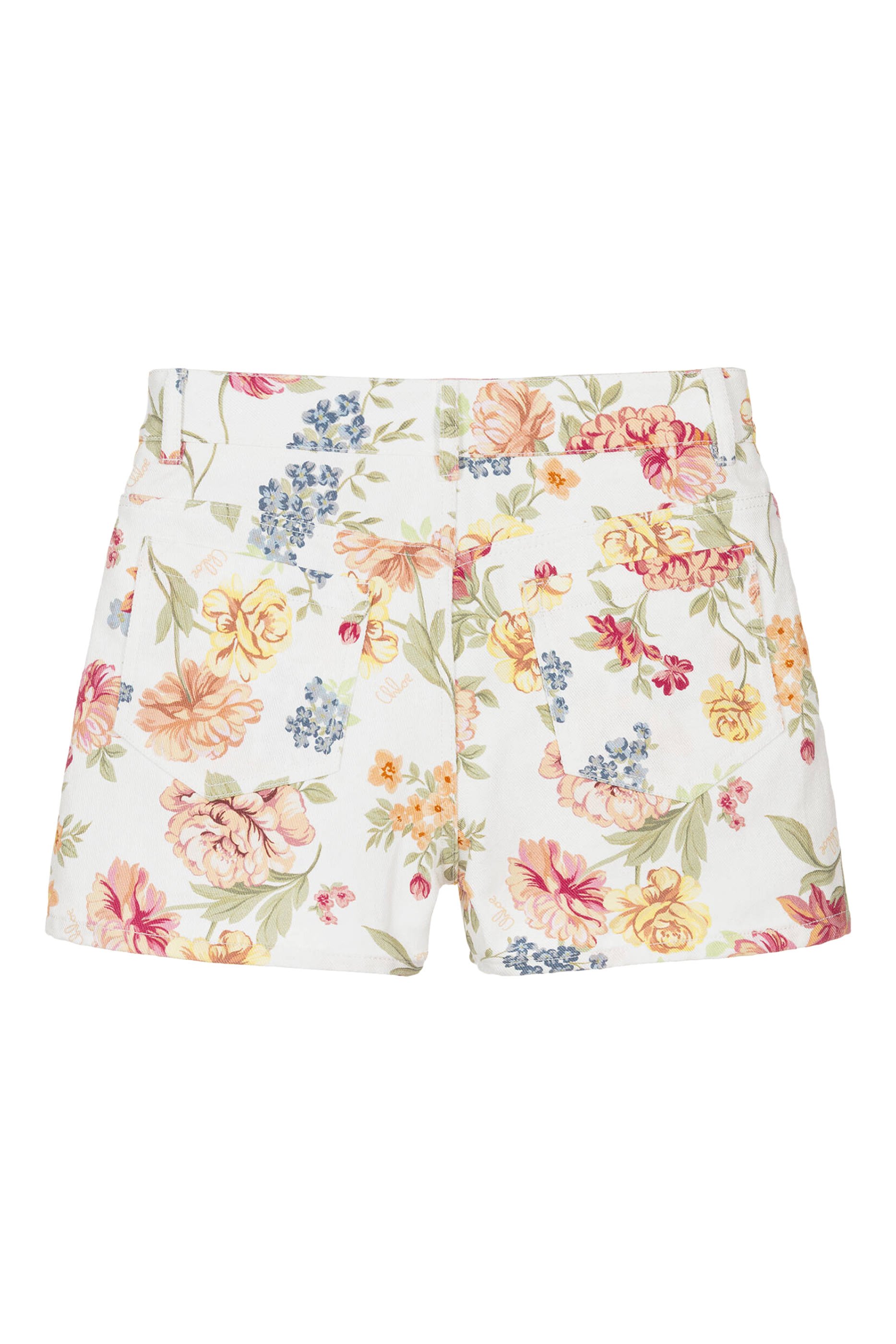 Kids Floral-Patterned Denim Shorts