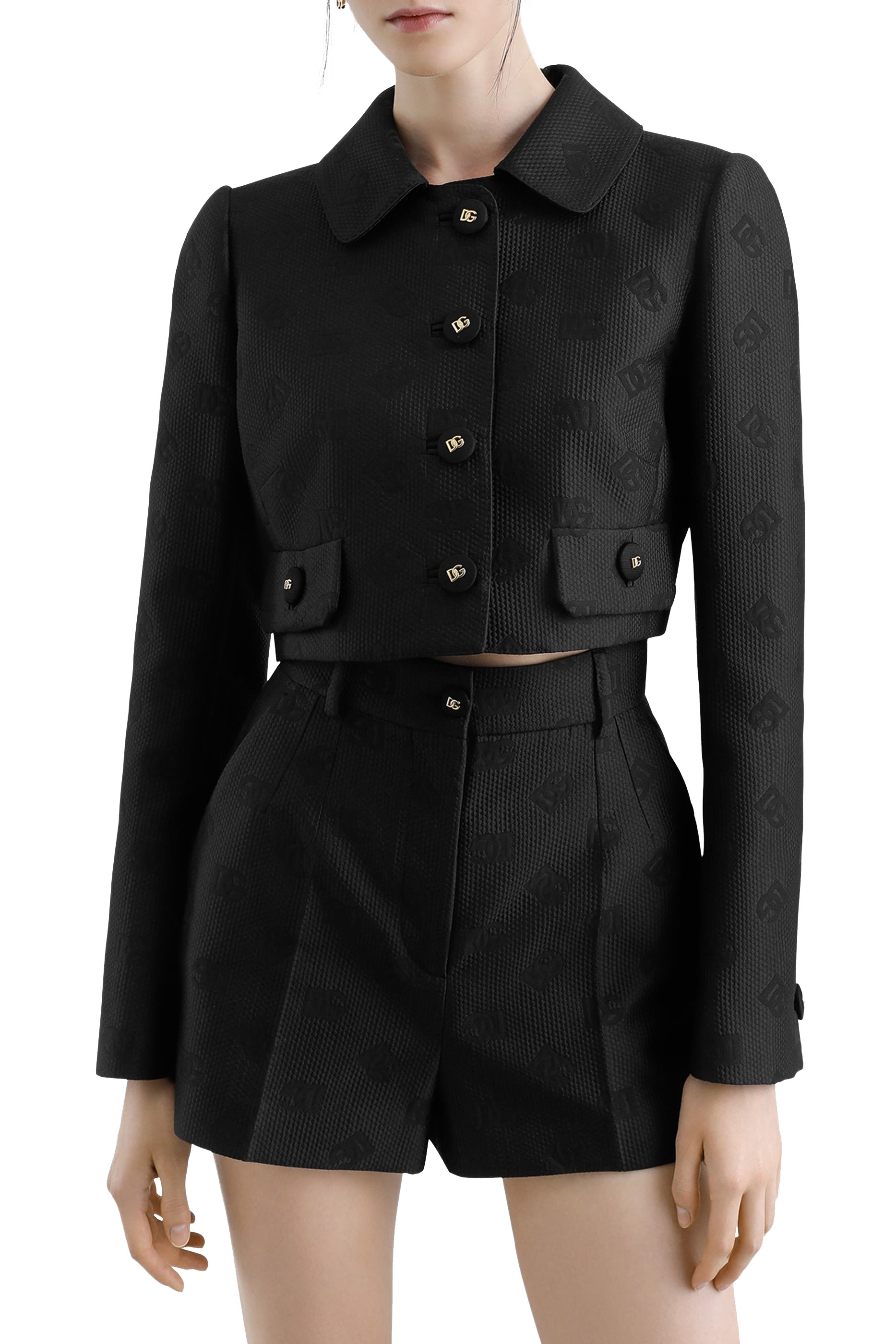 All-Over DG Logo Short Jacquard Jacket