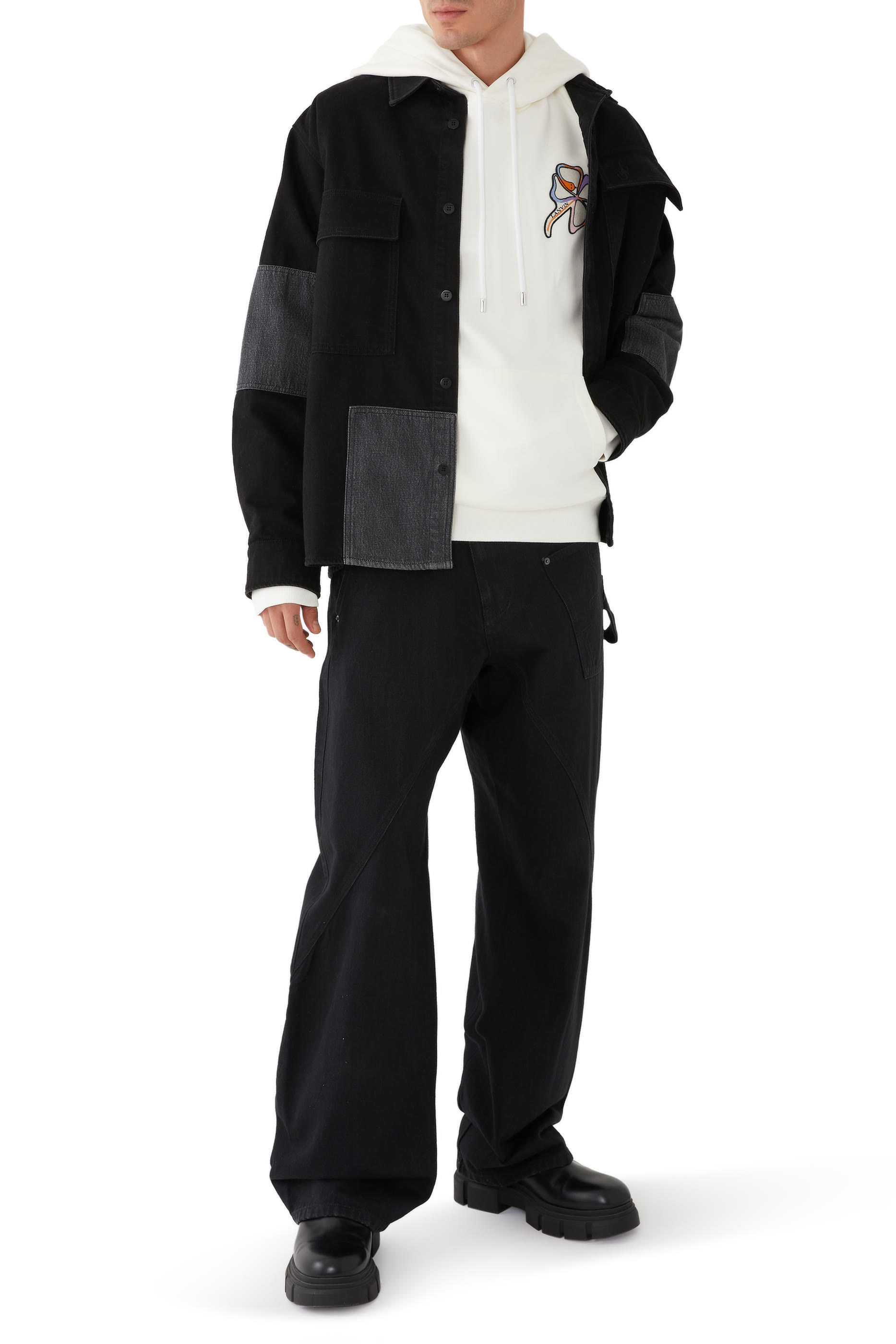 Four-Leaf Clover Snake Patch Hoodie