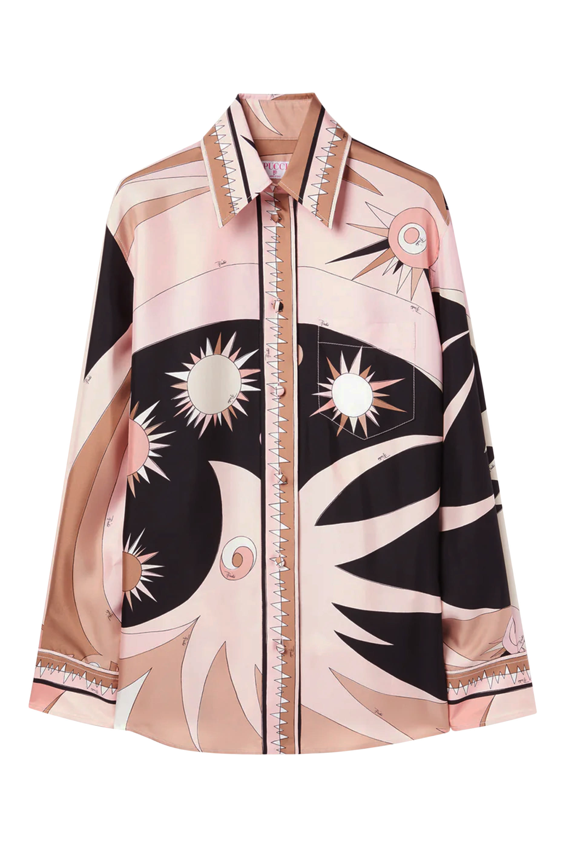 Stella Print Silk Oversized Shirt